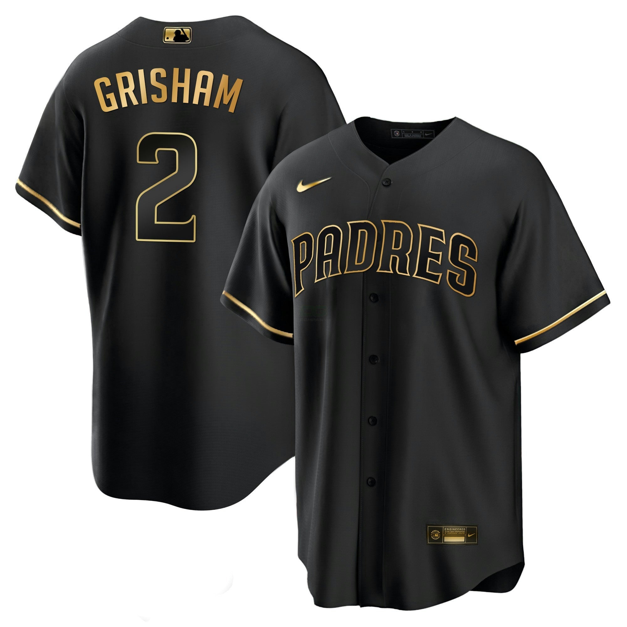 Camisa MLB Men’s San Diego Black Limited & Dourada Jersey