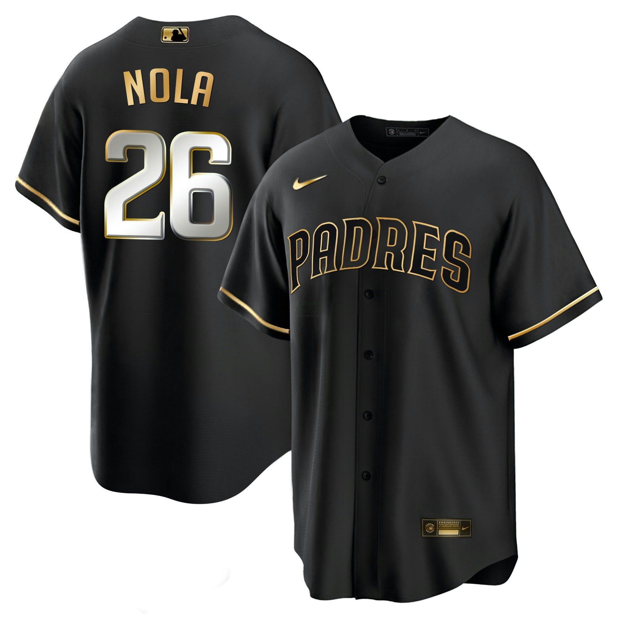 Camisa MLB Men’s San Diego Black Limited & Dourada Jersey
