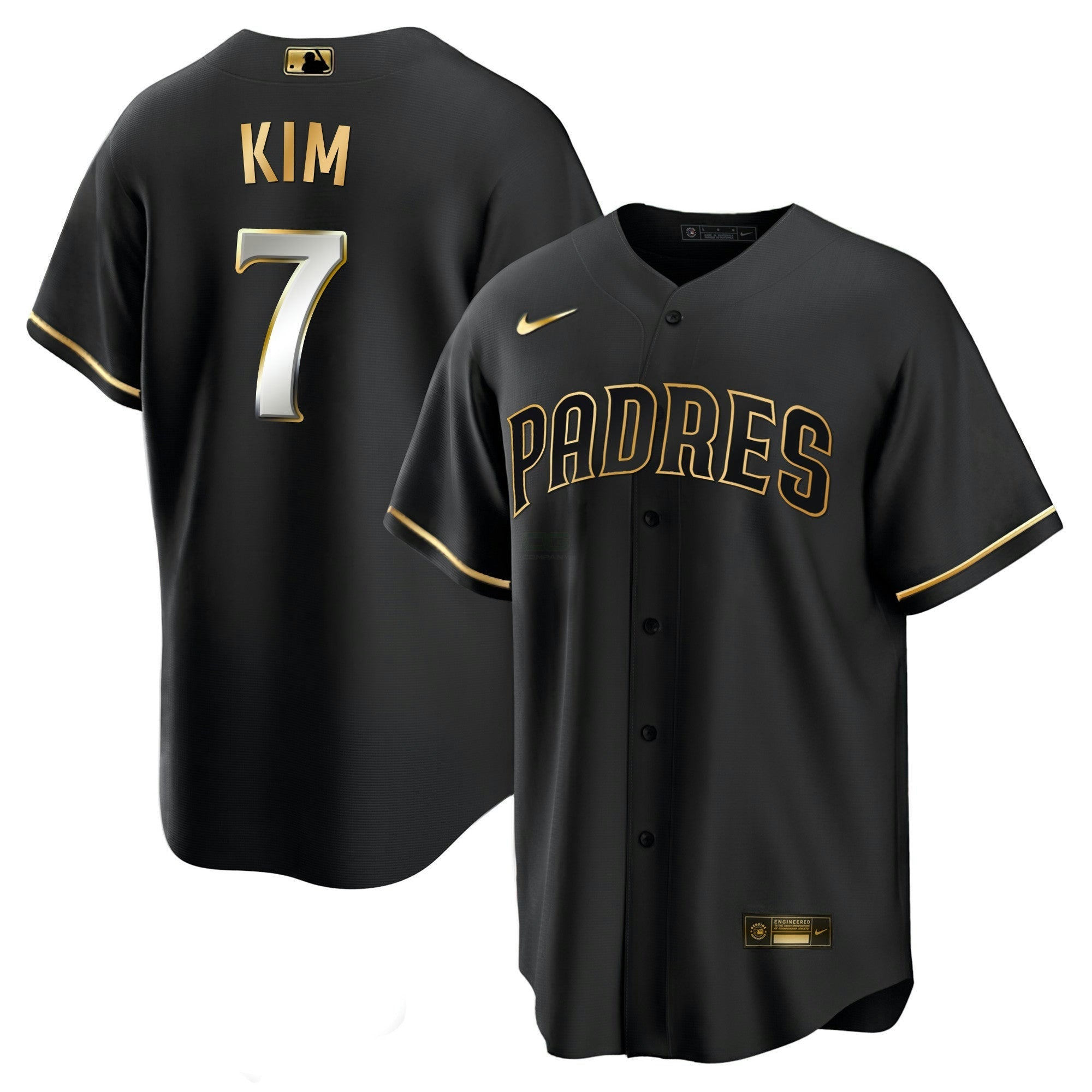 Camisa MLB Men’s San Diego Black Limited & Dourada Jersey