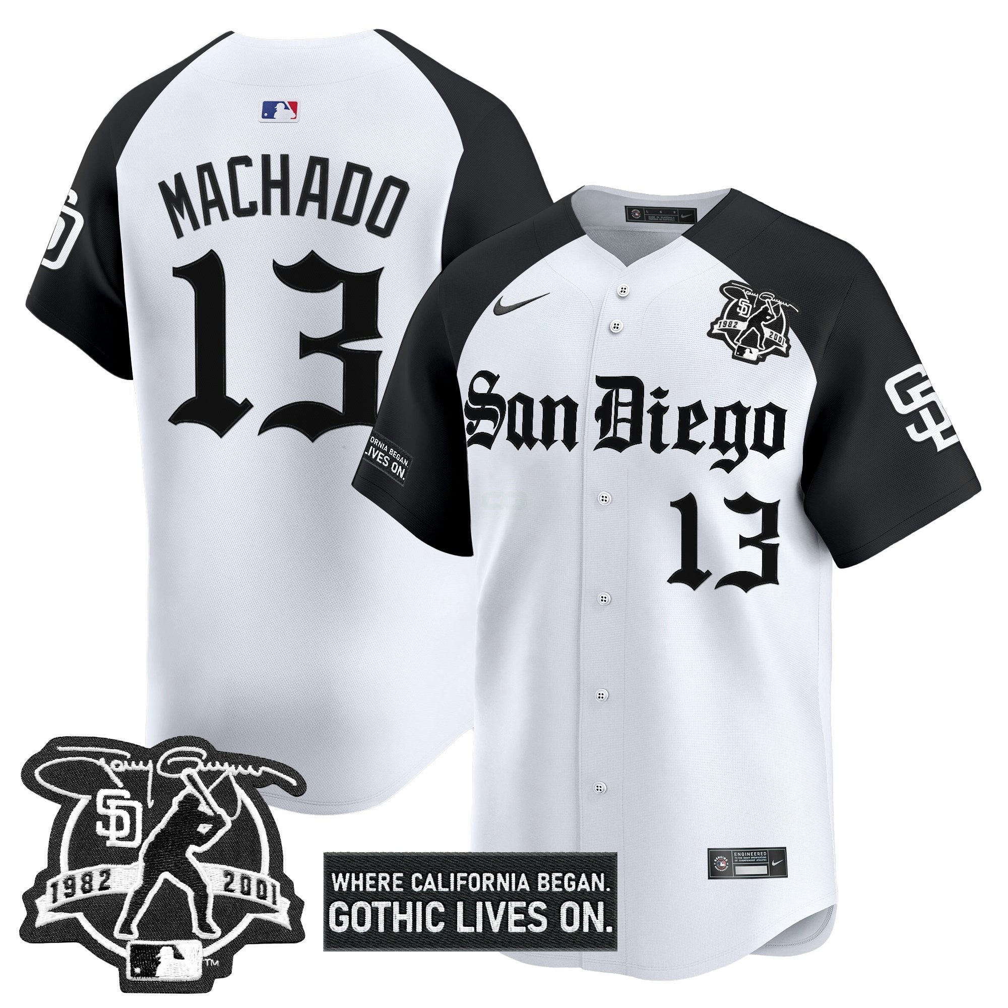 Camisa MLB Men’s San Diego ‘Gothic Edition’ Vapor Premier Limited Jersey