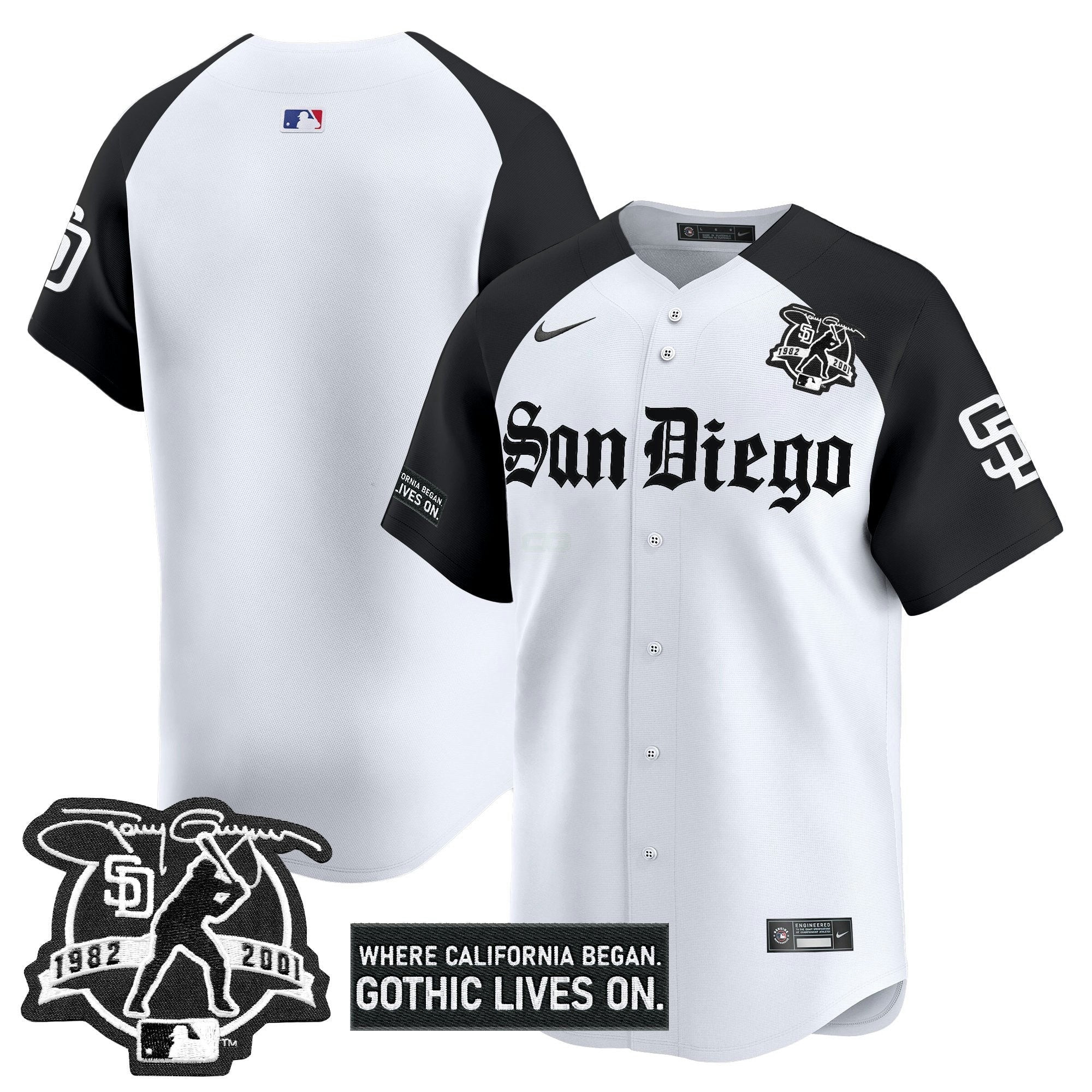 Camisa MLB Men’s San Diego ‘Gothic Edition’ Vapor Premier Limited Jersey