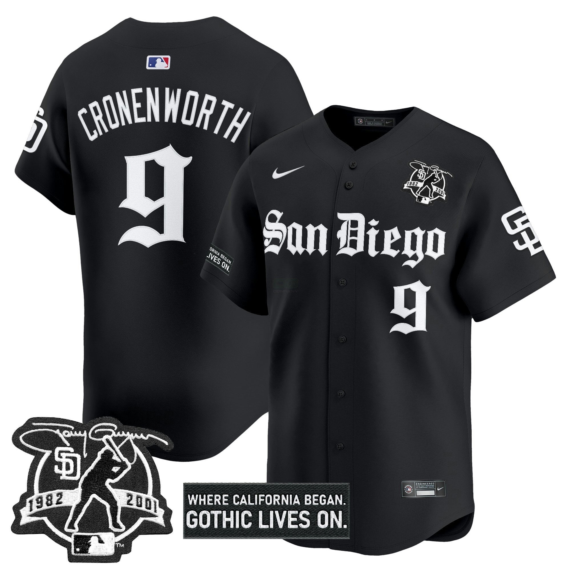 Camisa MLB Men’s San Diego ‘Gothic Edition’ Vapor Premier Limited Jersey