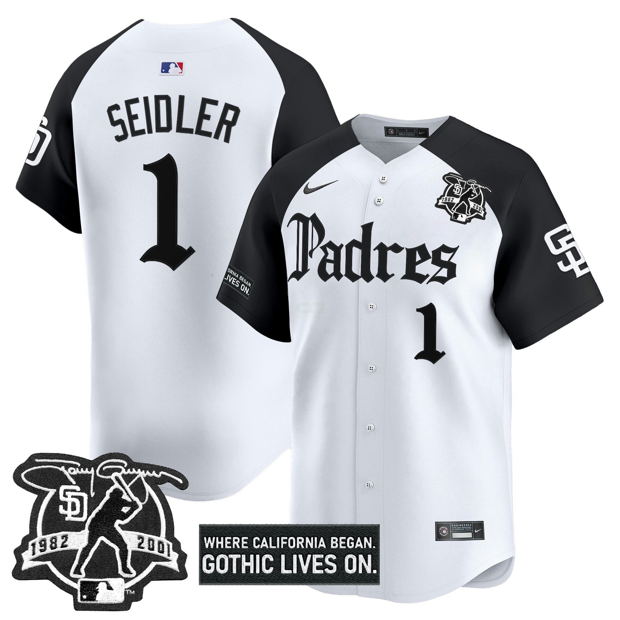 Camisa MLB Men’s San Diego ‘Gothic Edition’ Vapor Premier Limited Jersey V2