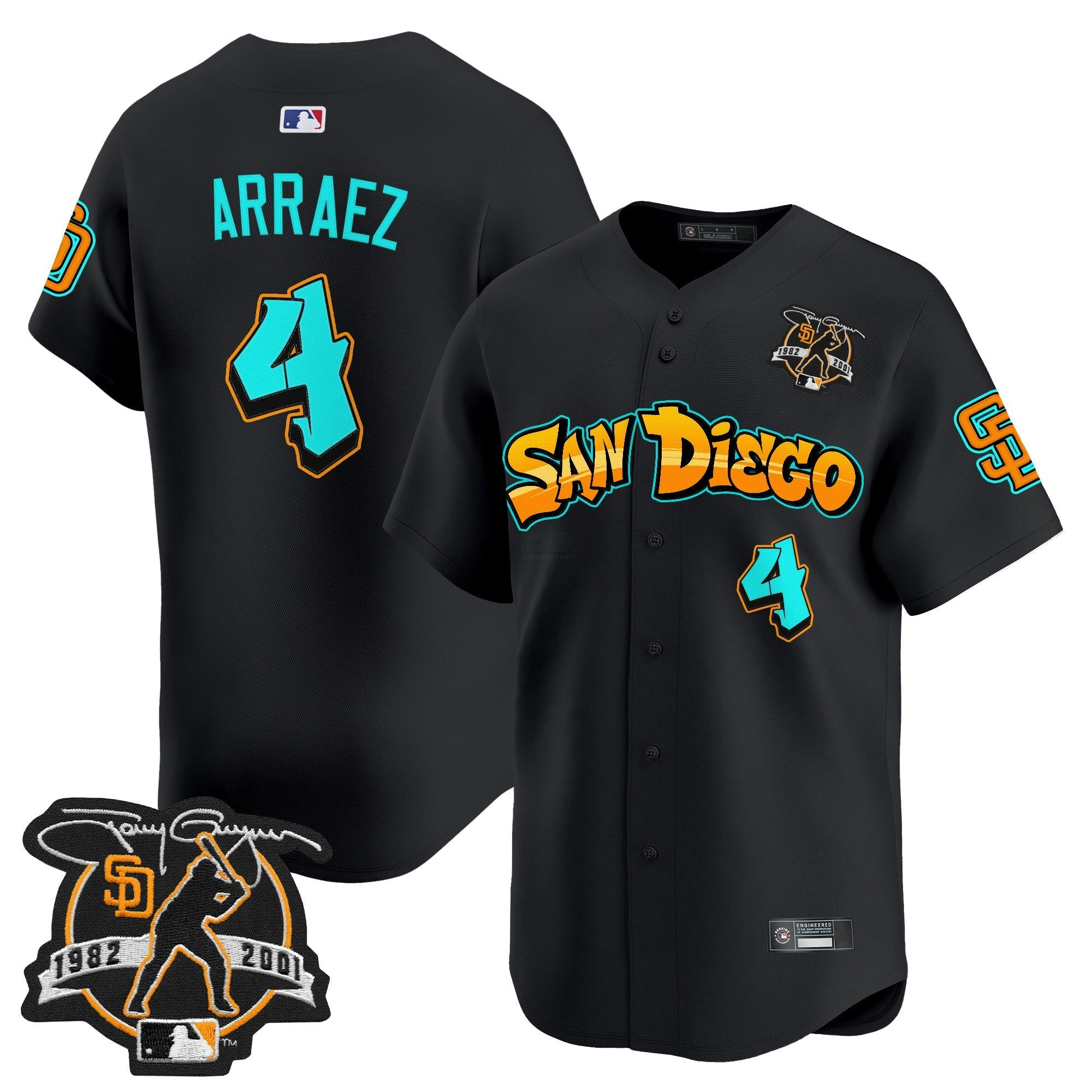 Camisa MLB Men’s San Diego ‘Graffiti Barrio Edition’ Vapor Premier Limited Jersey