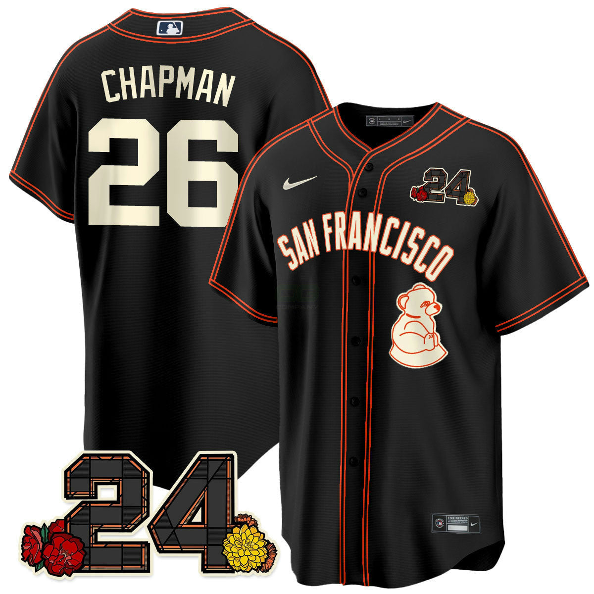 Camisa MLB Men’s San Francisco 2024 Willie Mays Patch Vapor Premier Limited Jersey V2