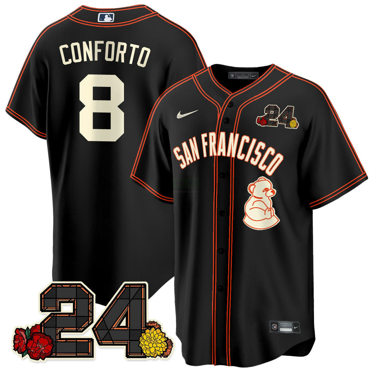 Camisa MLB Men’s San Francisco 2024 Willie Mays Patch Vapor Premier Limited Jersey V2