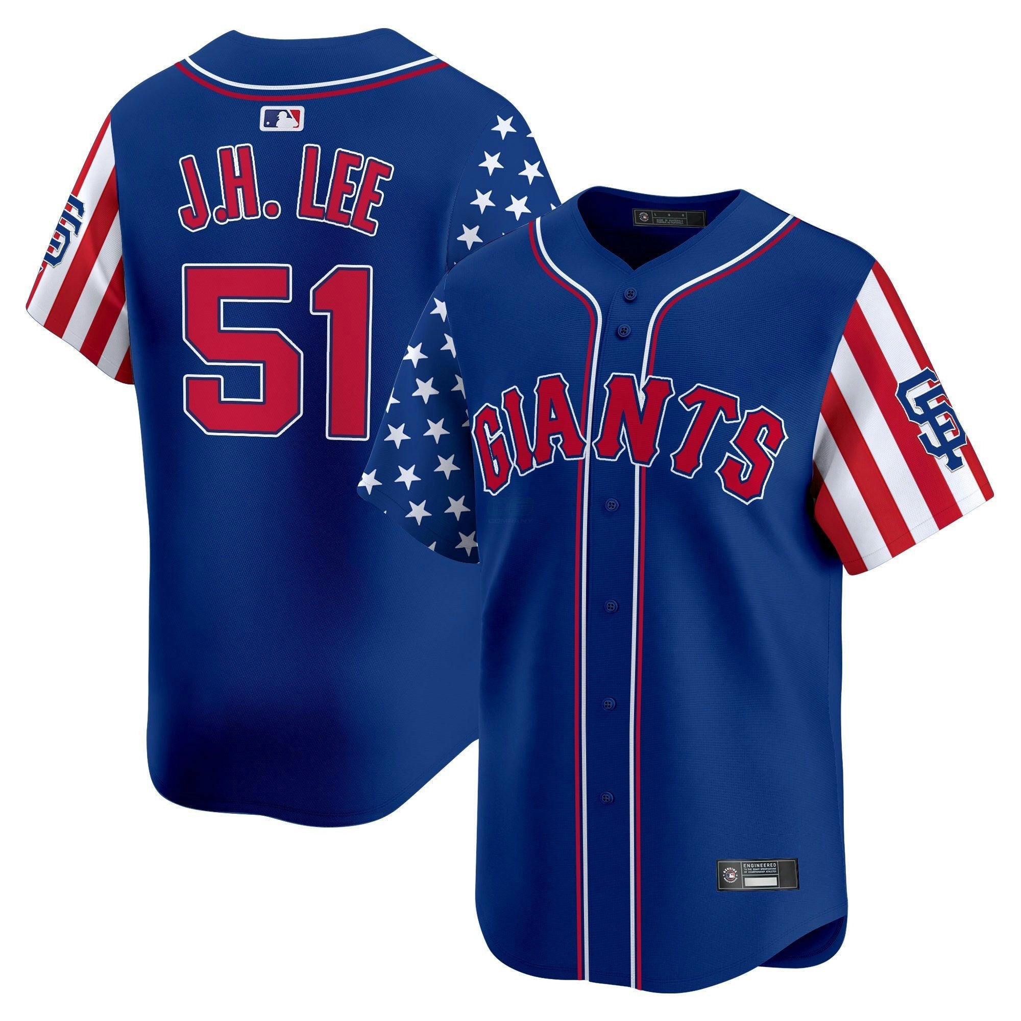 Camisa MLB Men’s San Francisco 2025 Independence Day Vapor Premier Limited Jersey