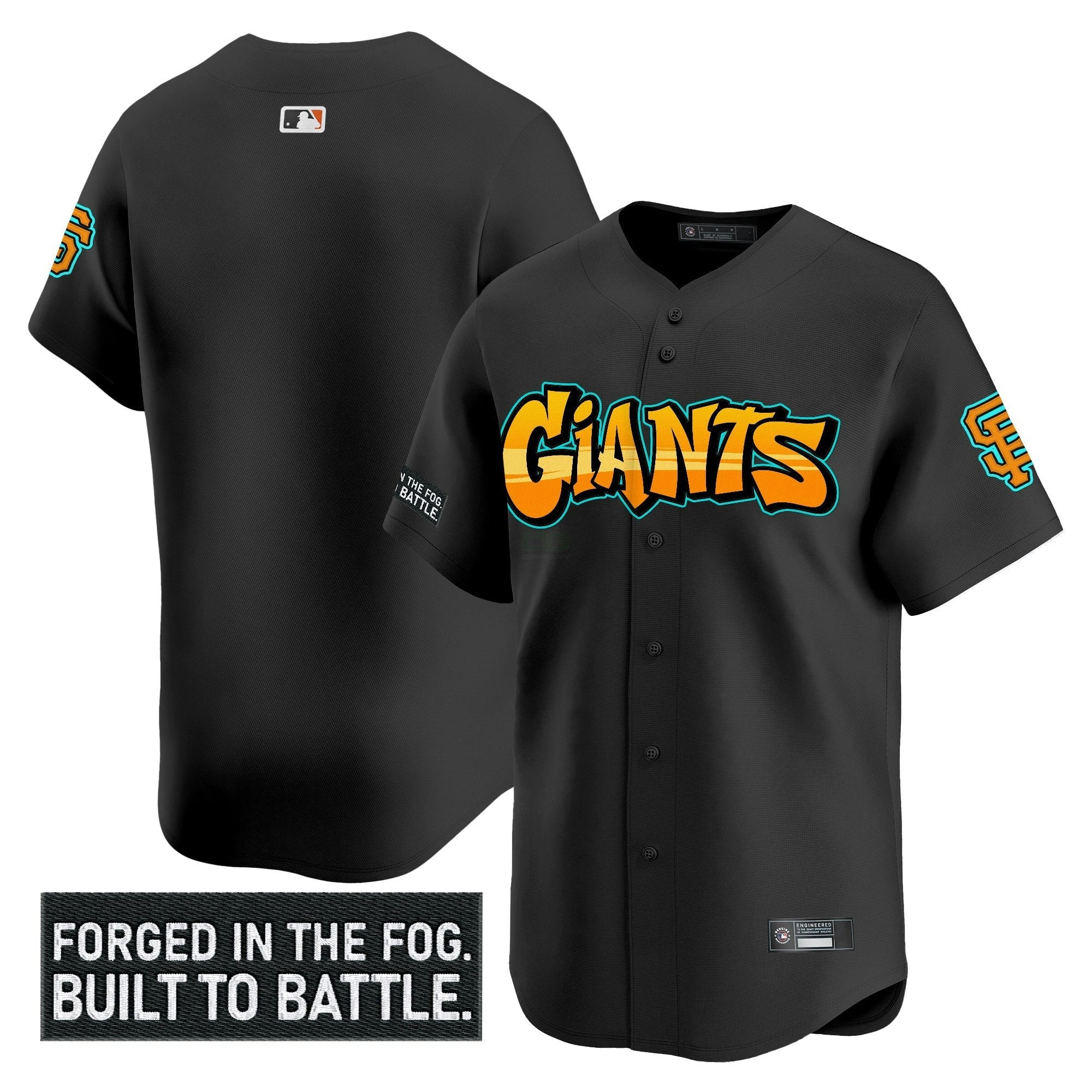 Camisa MLB Men’s San Francisco ‘Graffiti Fog City Drop’ Vapor Premier Limited Jersey