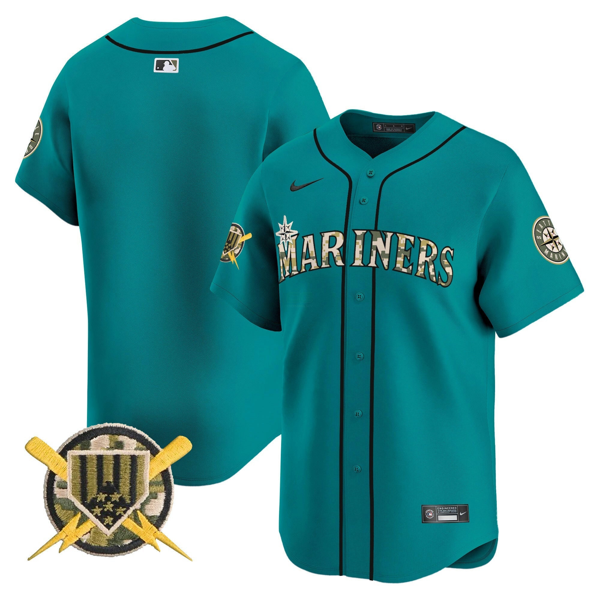 Camisa MLB Men’s Seattle Armed Forces Day Vapor Premier Limited Jersey