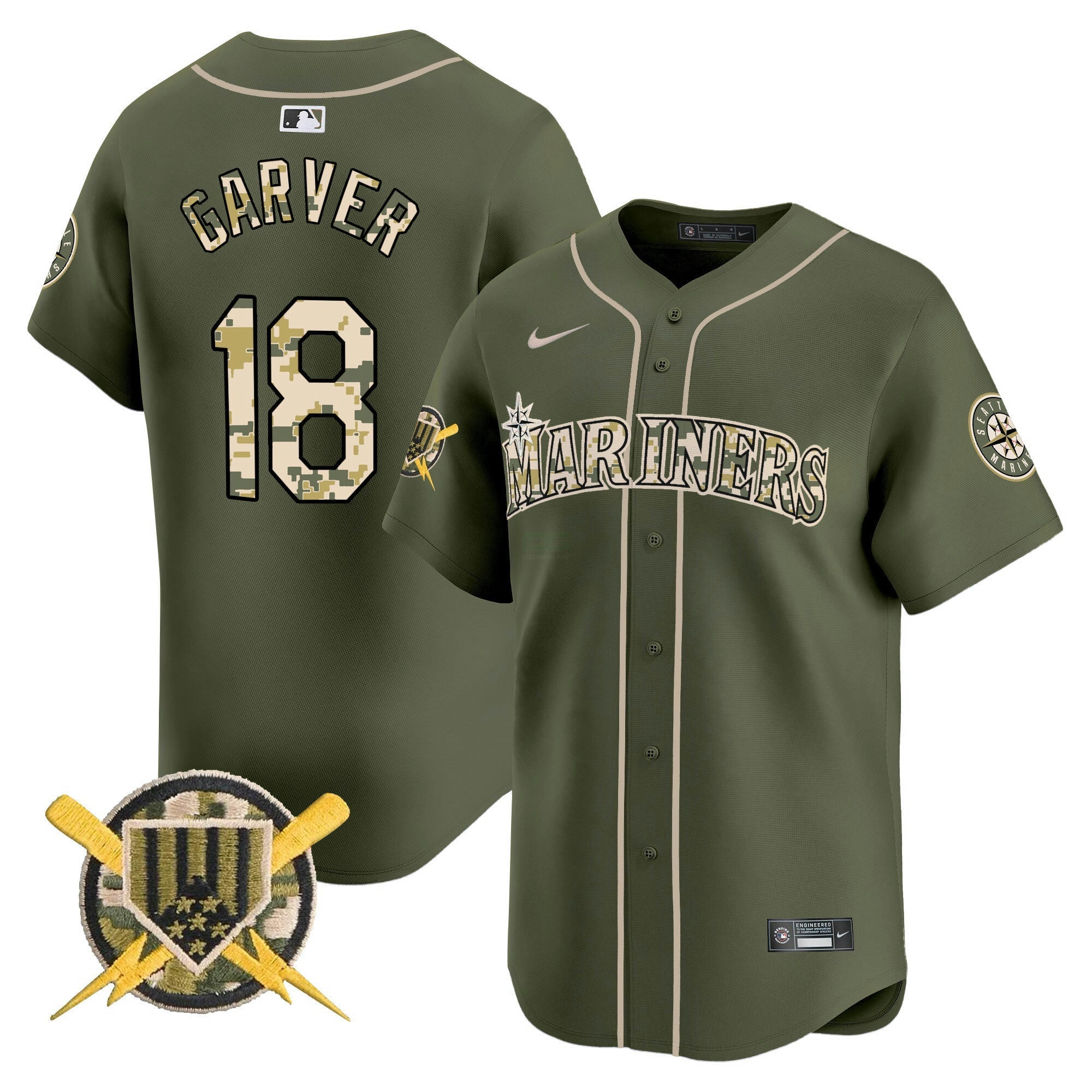 Camisa MLB Men’s Seattle Armed Forces Day Vapor Premier Limited Jersey