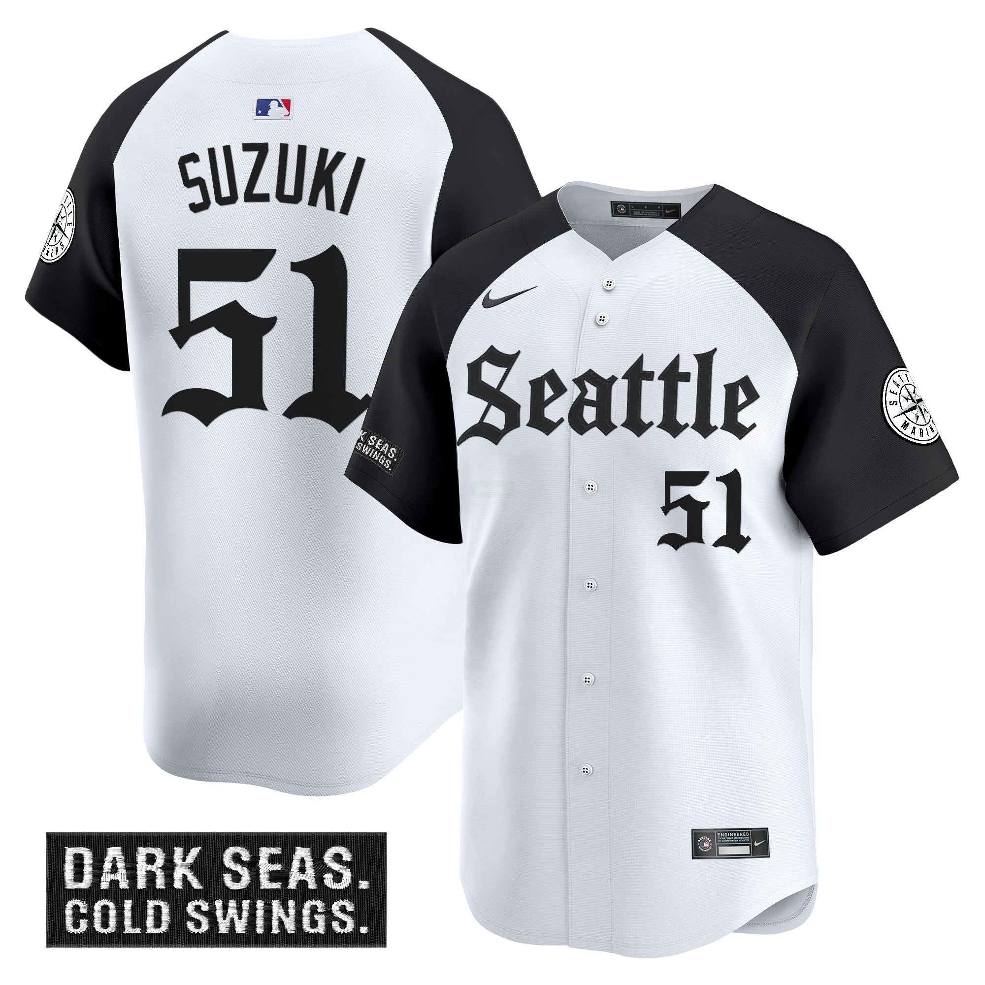 Camisa MLB Men’s Seattle ‘Deep Sea Gothic Edition’ Vapor Premier Limited Jersey