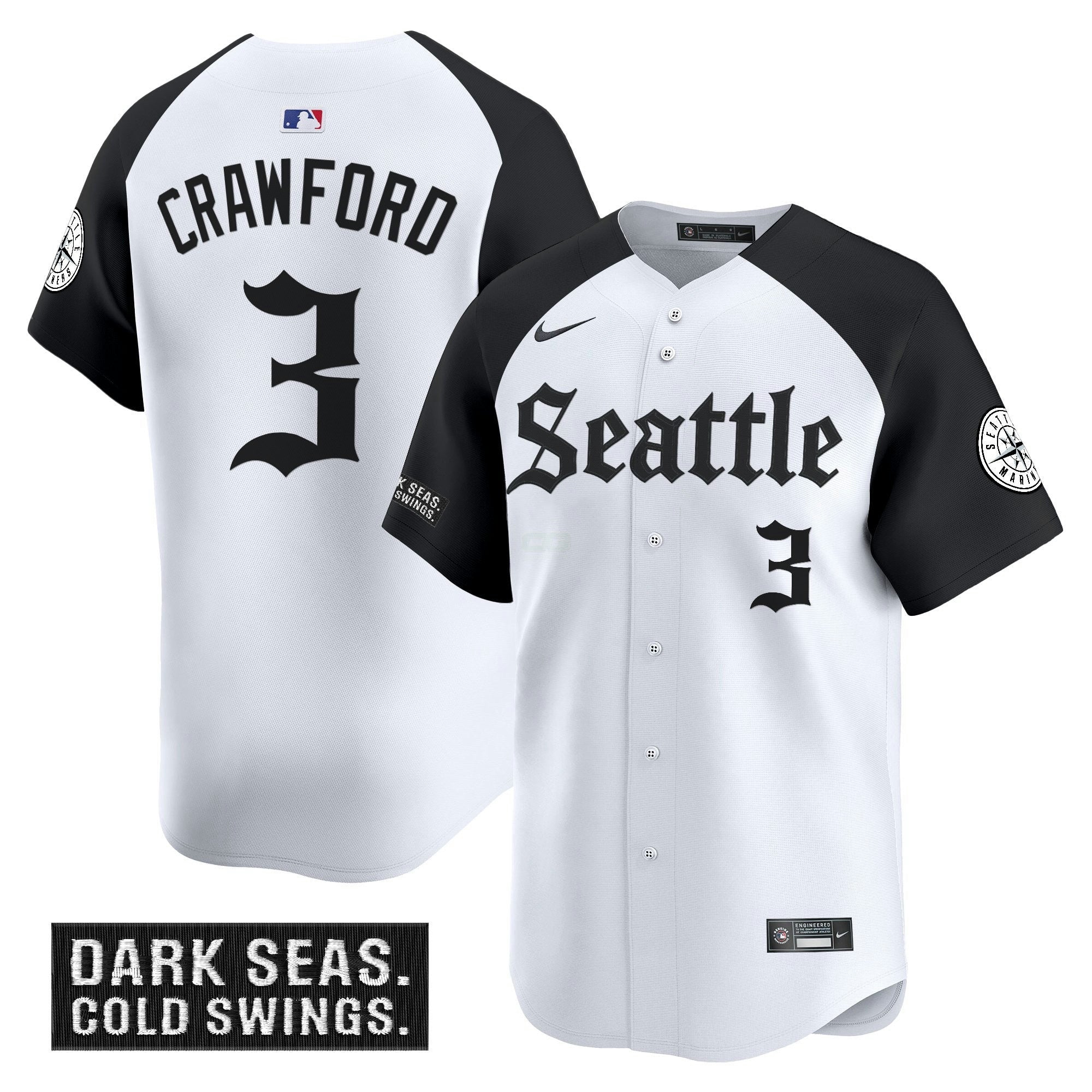 Camisa MLB Men’s Seattle ‘Deep Sea Gothic Edition’ Vapor Premier Limited Jersey