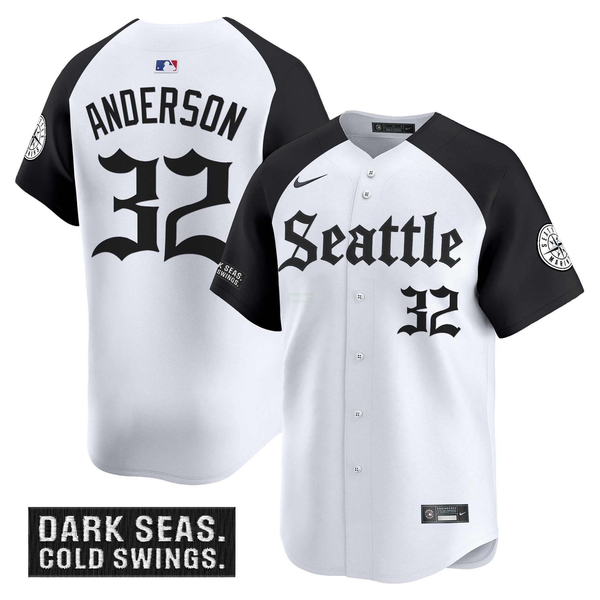 Camisa MLB Men’s Seattle ‘Deep Sea Gothic Edition’ Vapor Premier Limited Jersey