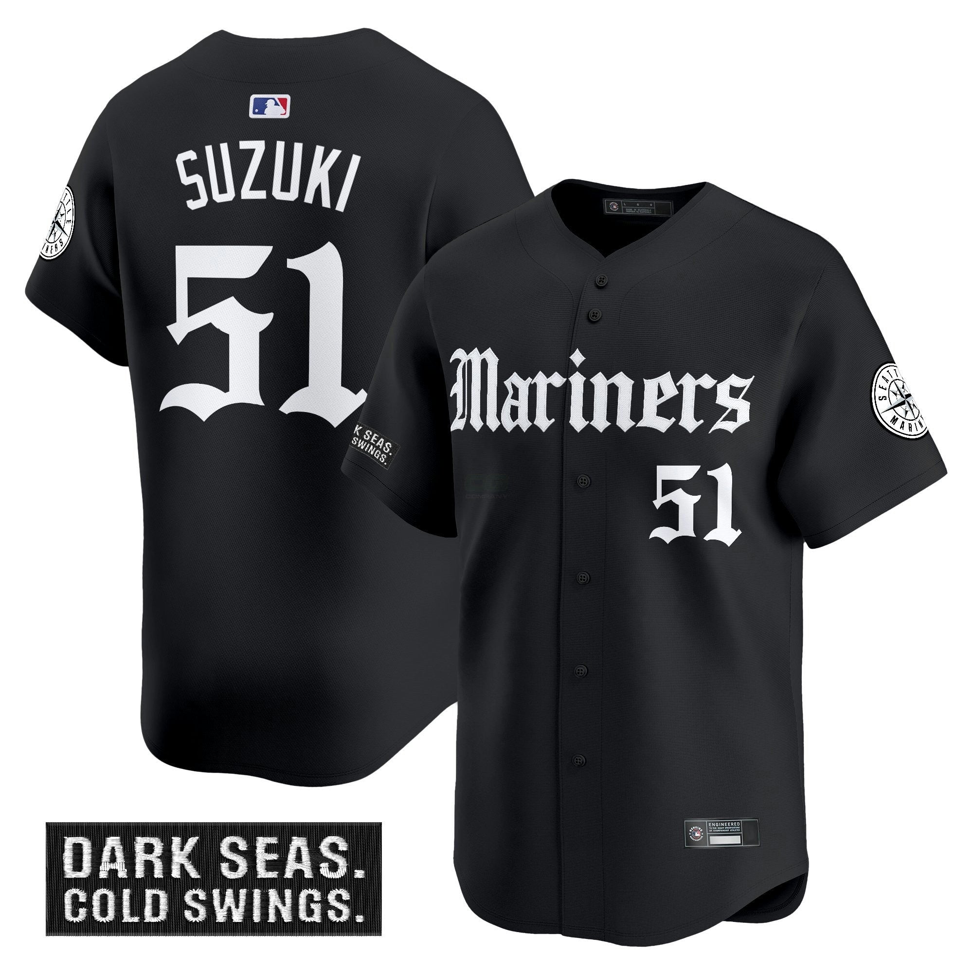 Camisa MLB Men’s Seattle ‘Deep Sea Gothic Edition’ Vapor Premier Limited Jersey V2