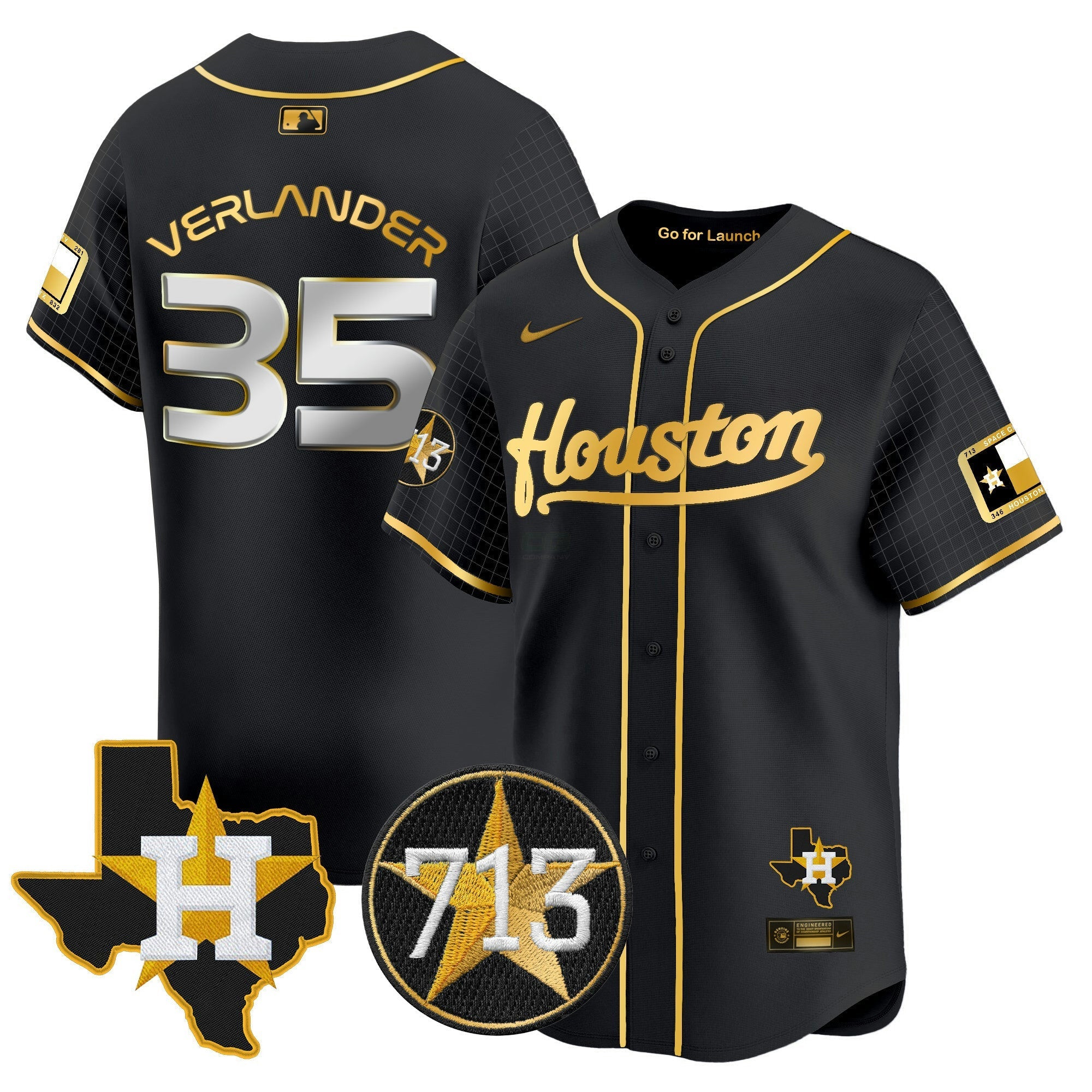 Camisa MLB Men’s Space City 713 Patch Vapor Premier Limited Jersey