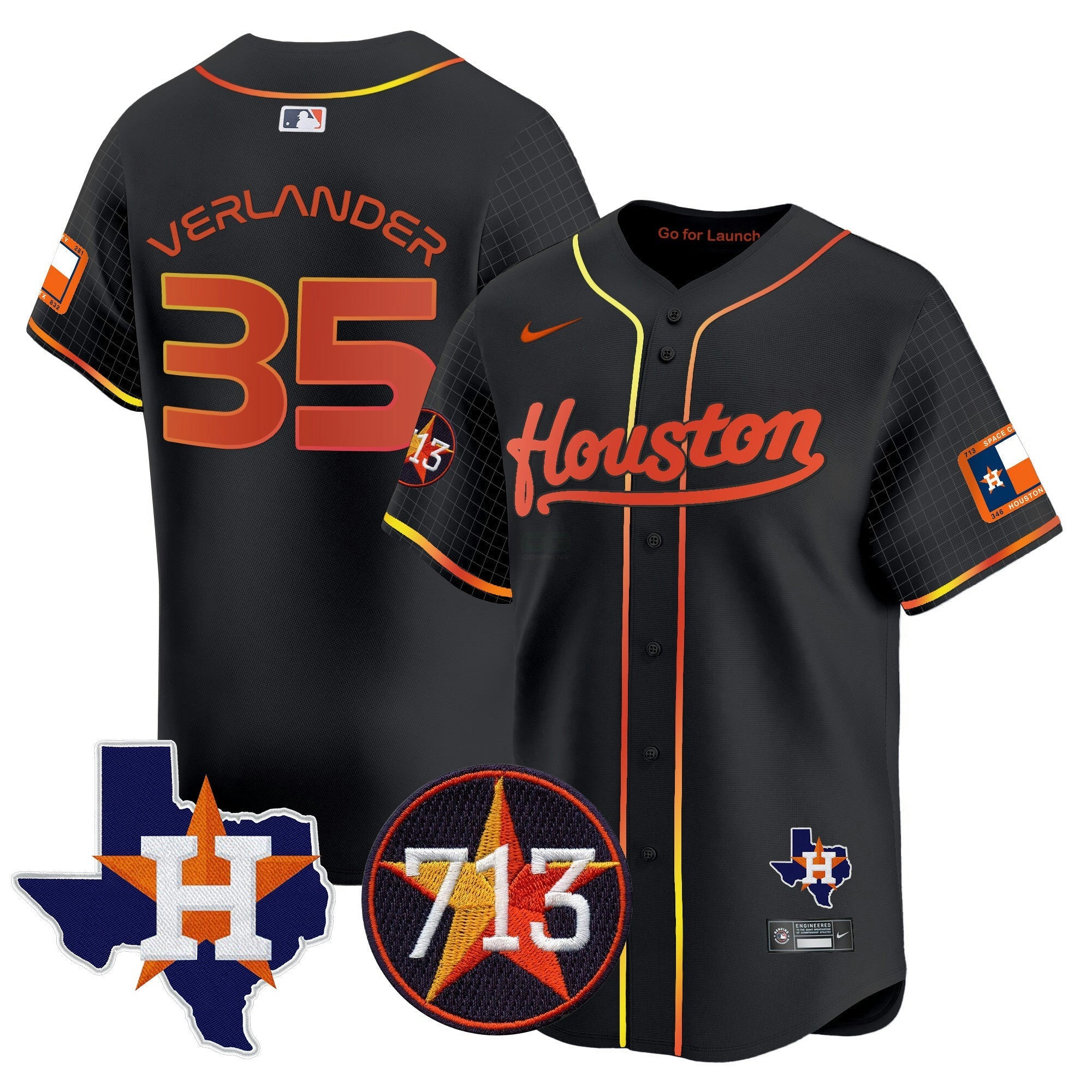 Camisa MLB Men’s Space City 713 Patch Vapor Premier Limited Jersey