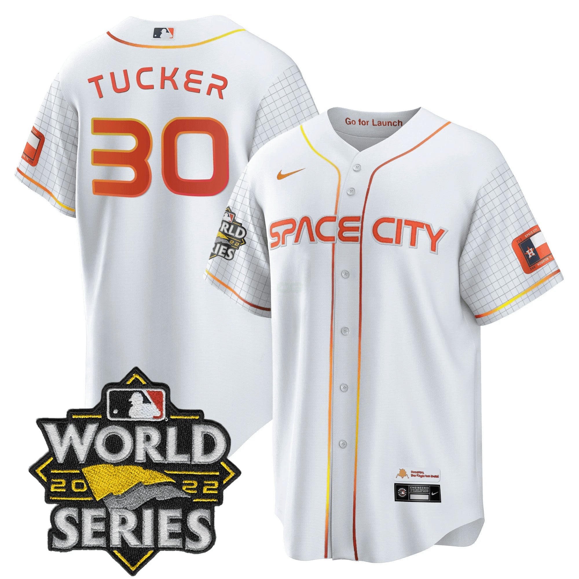 Camisa MLB Men’s Space City Preta & Branca Jersey