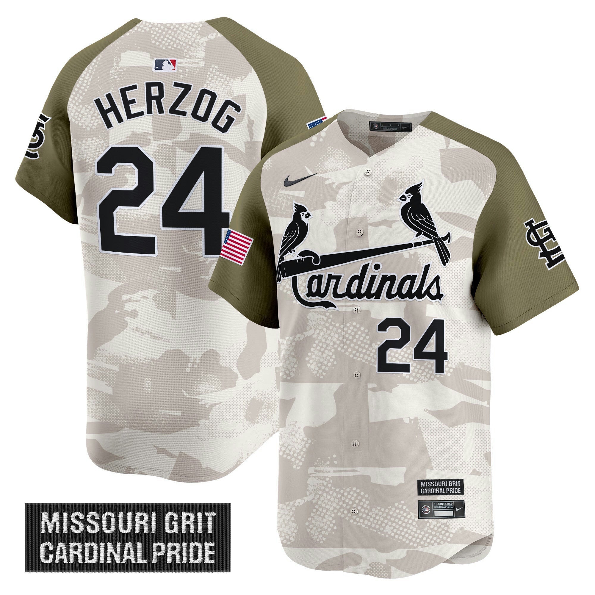 Camisa MLB Men’s St. Louis 2025 Armed Forces Day Vapor Premier Limited Jersey