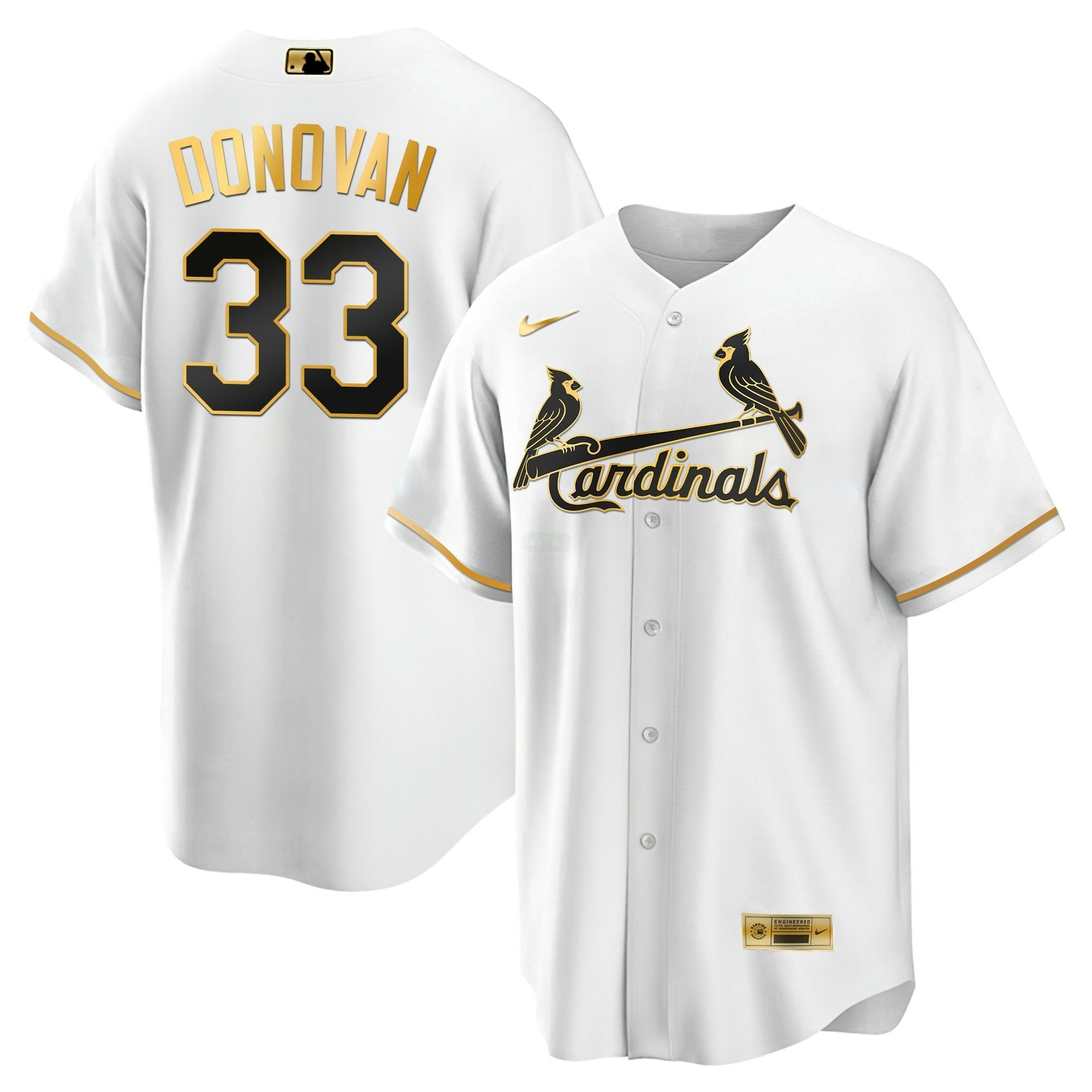 Camisa MLB Men’s St. Louis Black Limited & Dourada Jersey