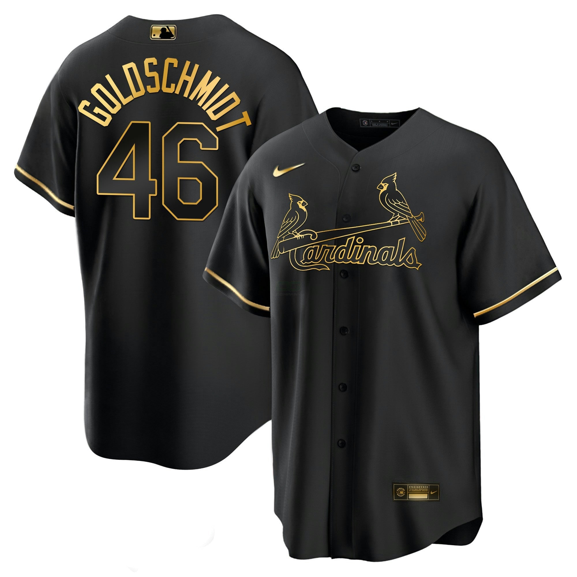 Camisa MLB Men’s St. Louis Black Limited & Dourada Jersey