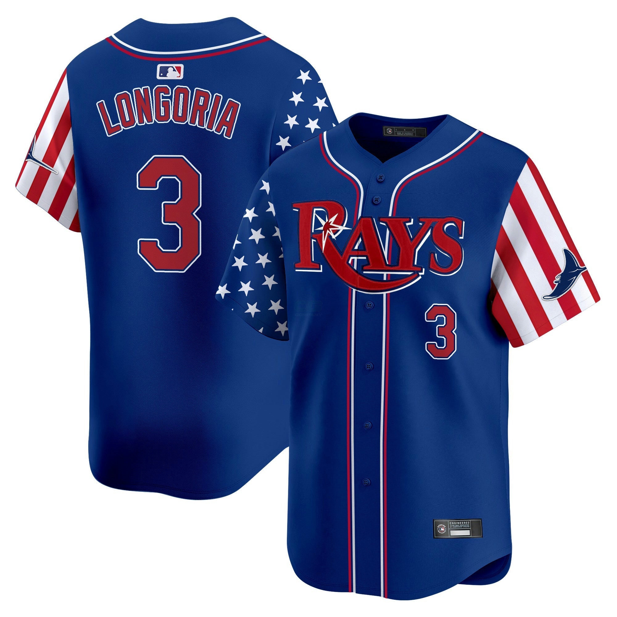 Camisa MLB Men’s Tampa Bay 2025 Independence Day Vapor Premier Limited Jersey