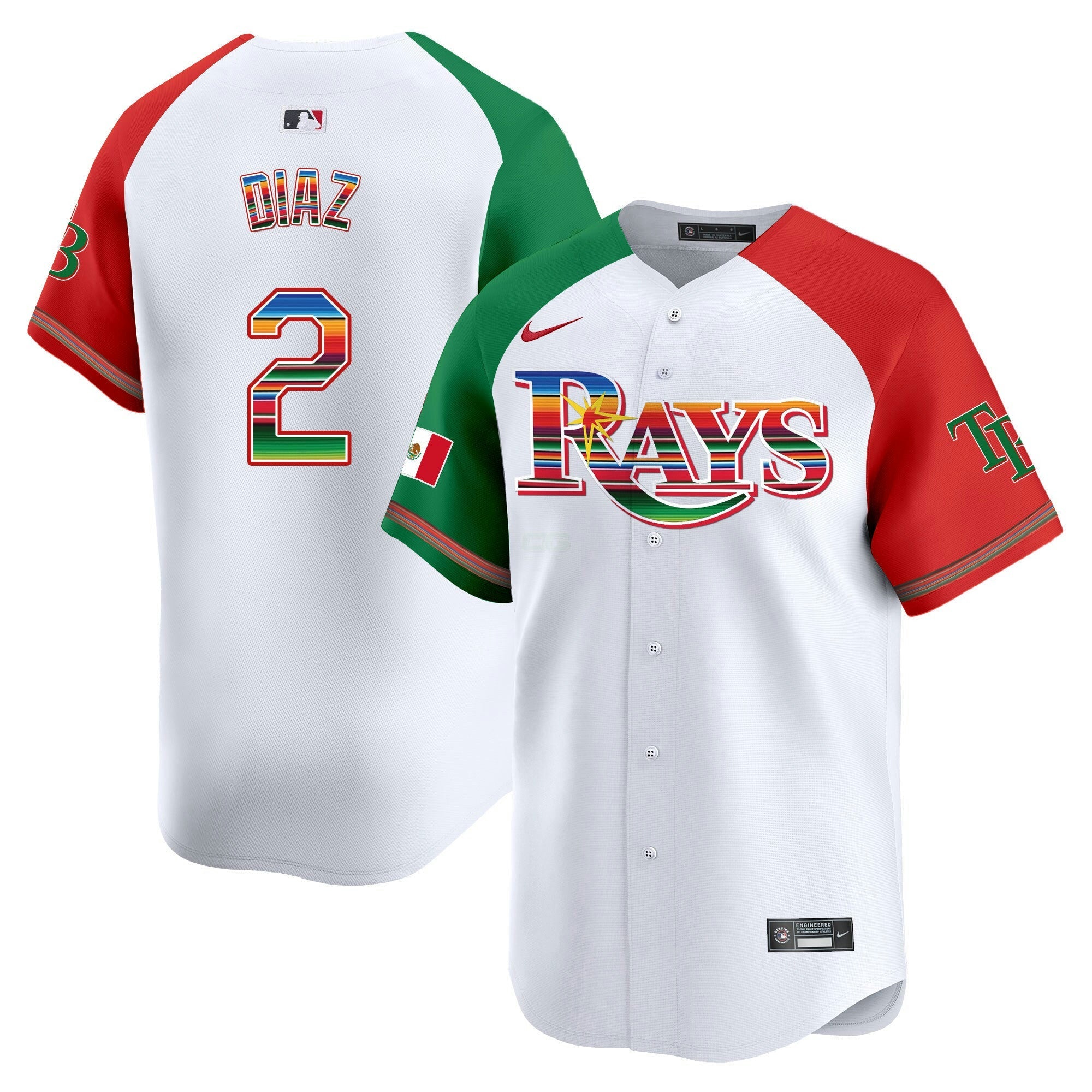 Camisa MLB Men’s Tampa Bay Mexico Vapor Premier Limited Jersey