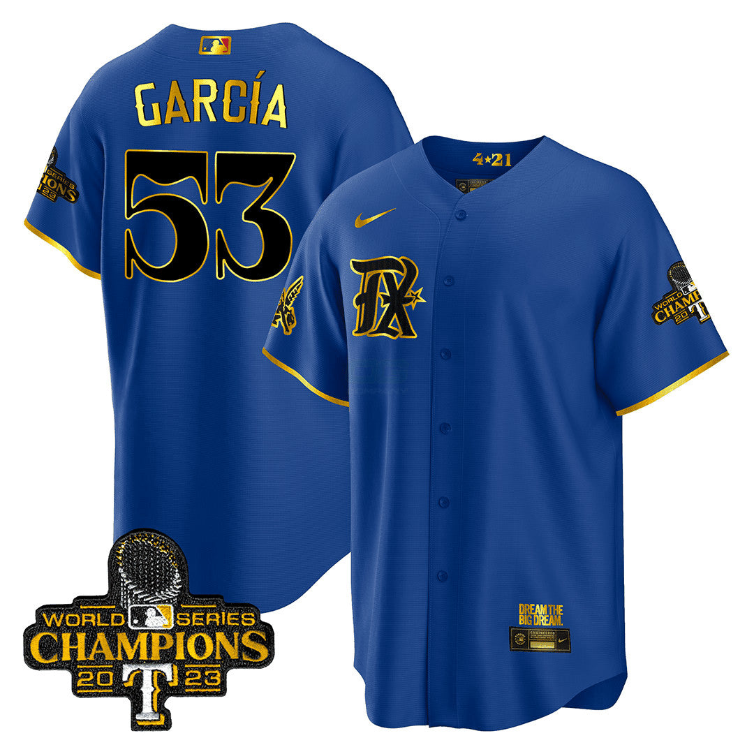 Camisa MLB Men’s Texas 2023 World Series Champions City Connect Cool Dourada Jersey V2