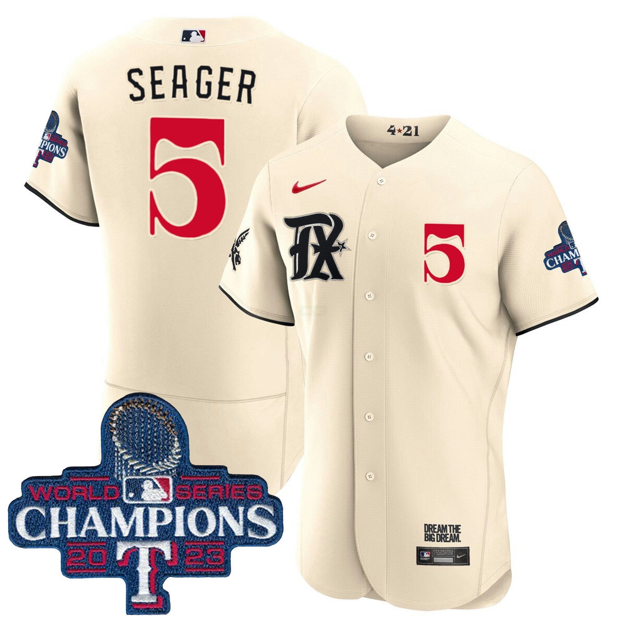 Camisa MLB Men’s Texas 2023 World Series Champions City Connect Flex Base Jersey
