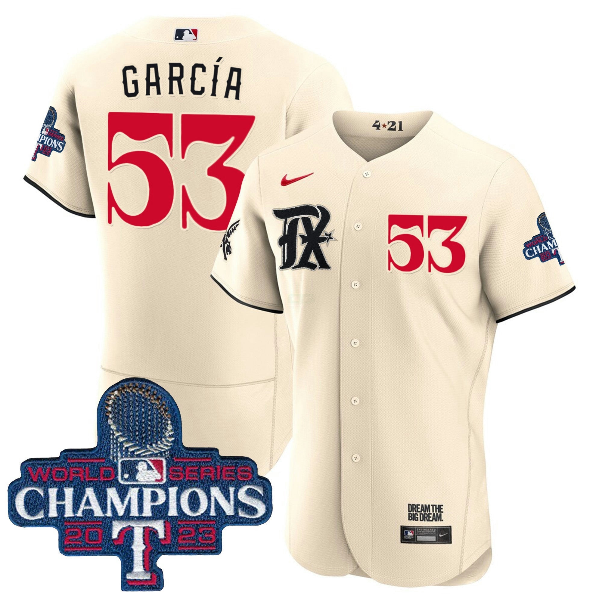Camisa MLB Men’s Texas 2023 World Series Champions City Connect Flex Base Jersey