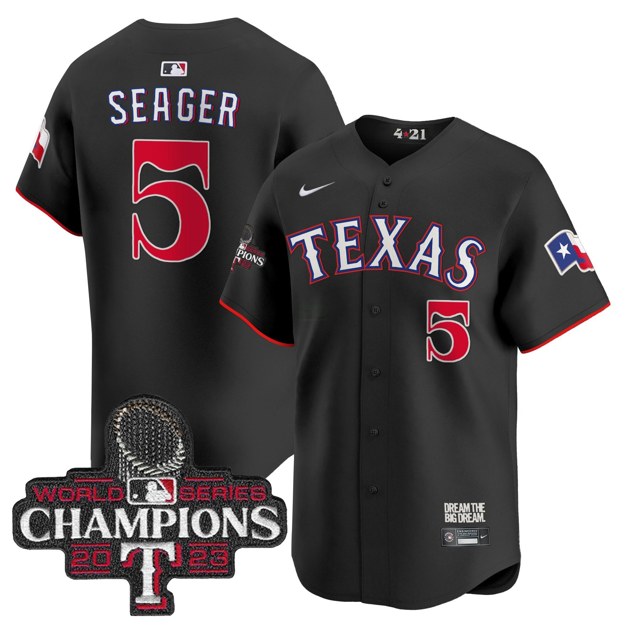 Camisa MLB Men’s Texas 2023 World Series Champions City Connect Vapor Premier Limited Jersey