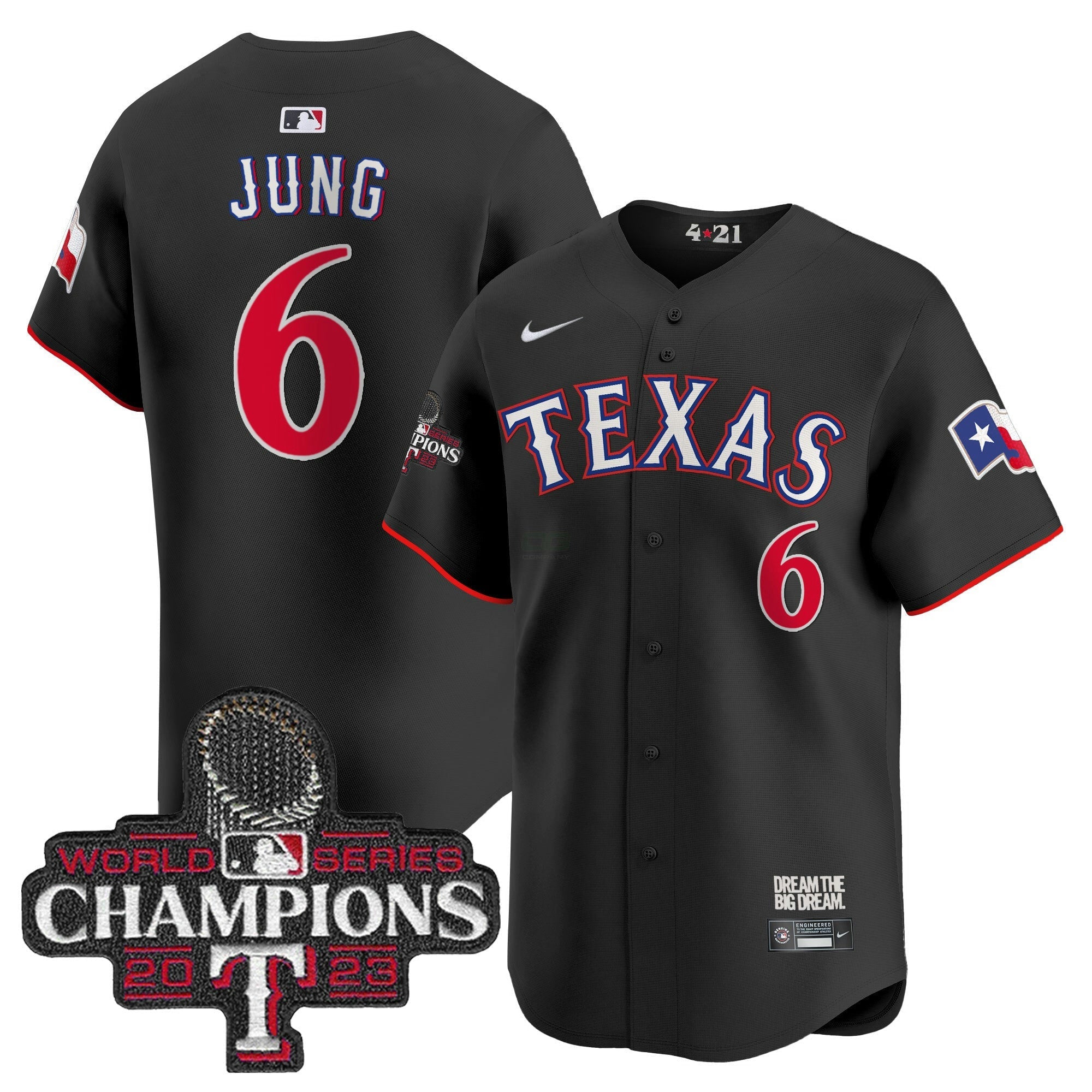 Camisa MLB Men’s Texas 2023 World Series Champions City Connect Vapor Premier Limited Jersey
