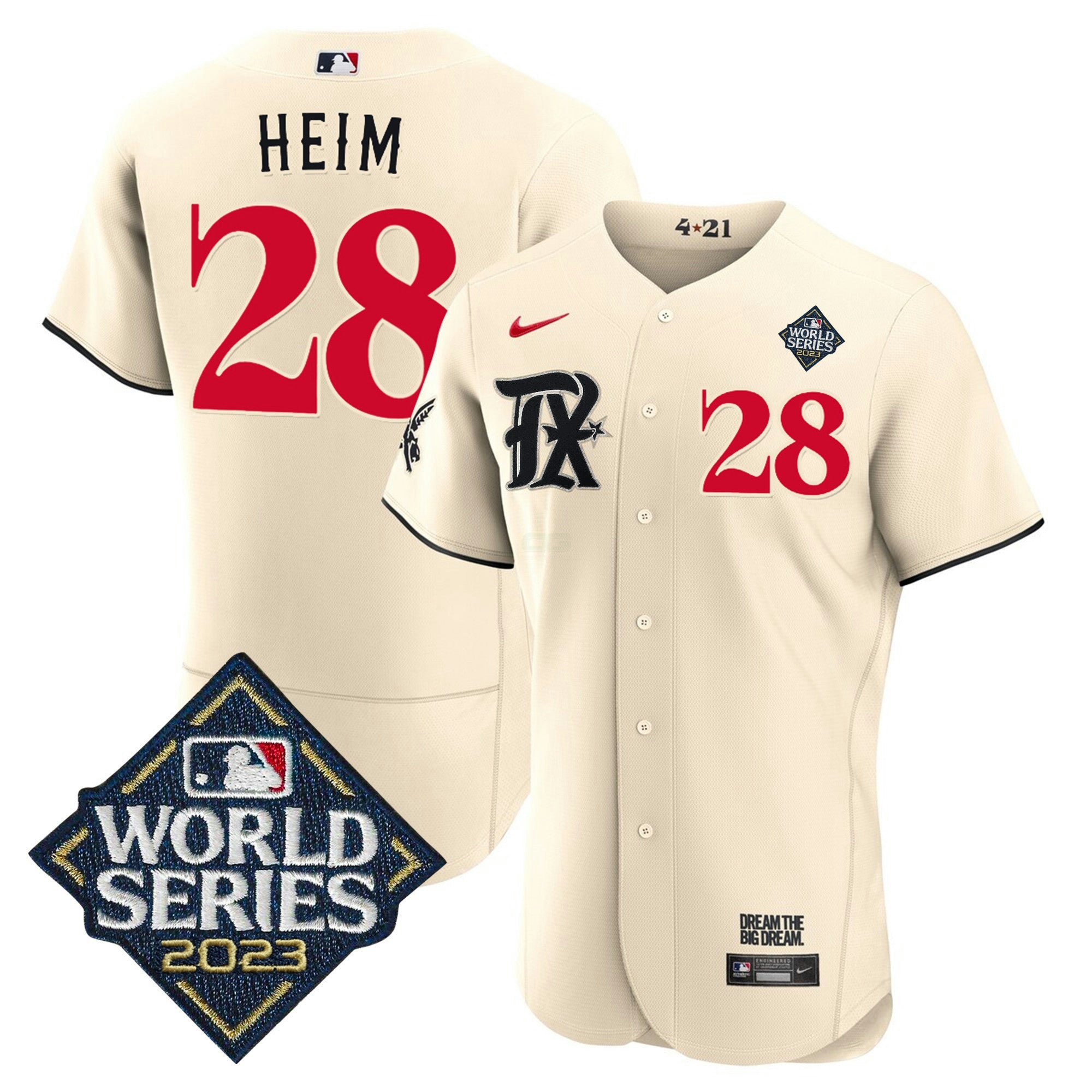 Camisa MLB Men’s Texas 2023 World Series City Connect Flex Base Jersey
