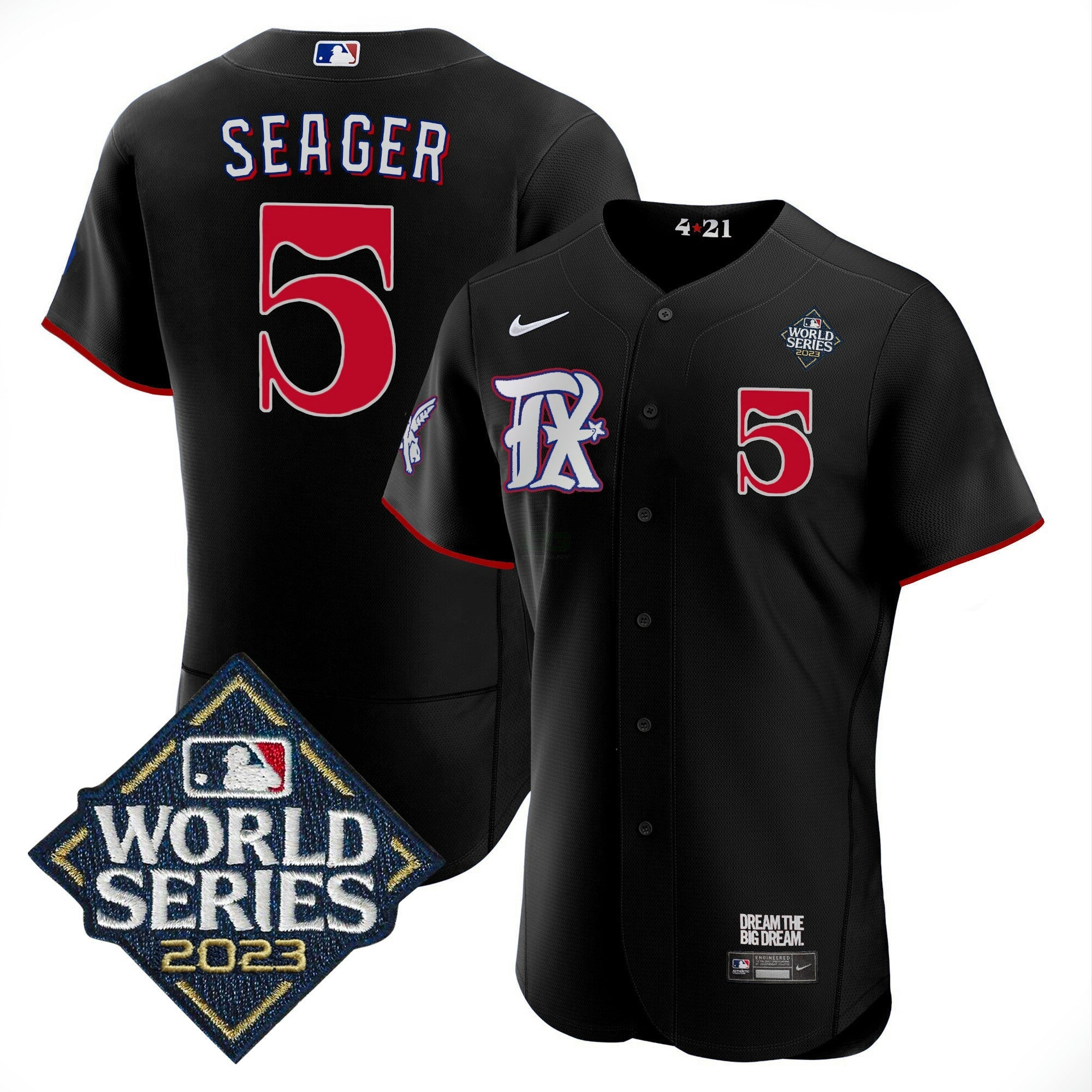 Camisa MLB Men’s Texas 2023 World Series City Connect Flex Base Jersey