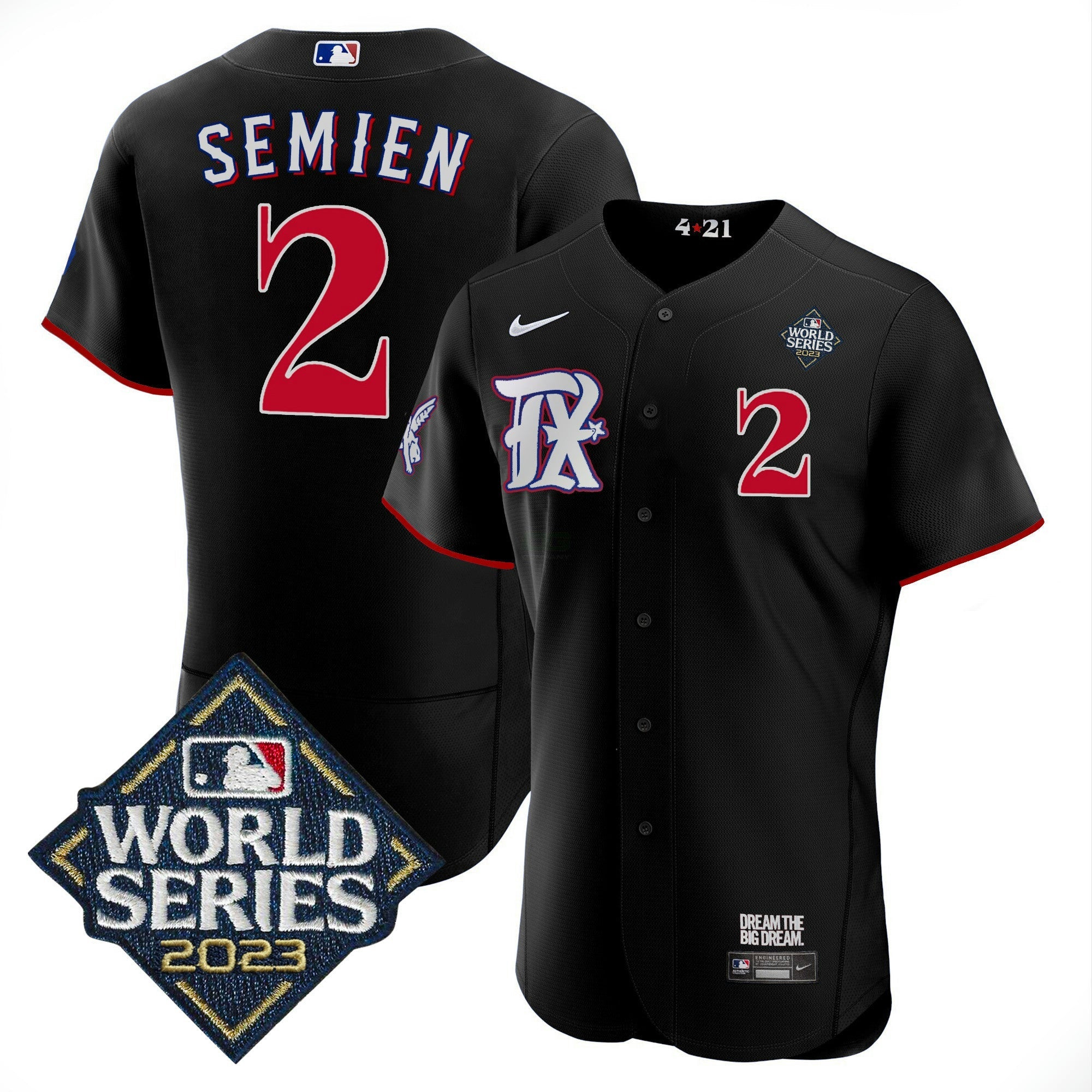 Camisa MLB Men’s Texas 2023 World Series City Connect Flex Base Jersey