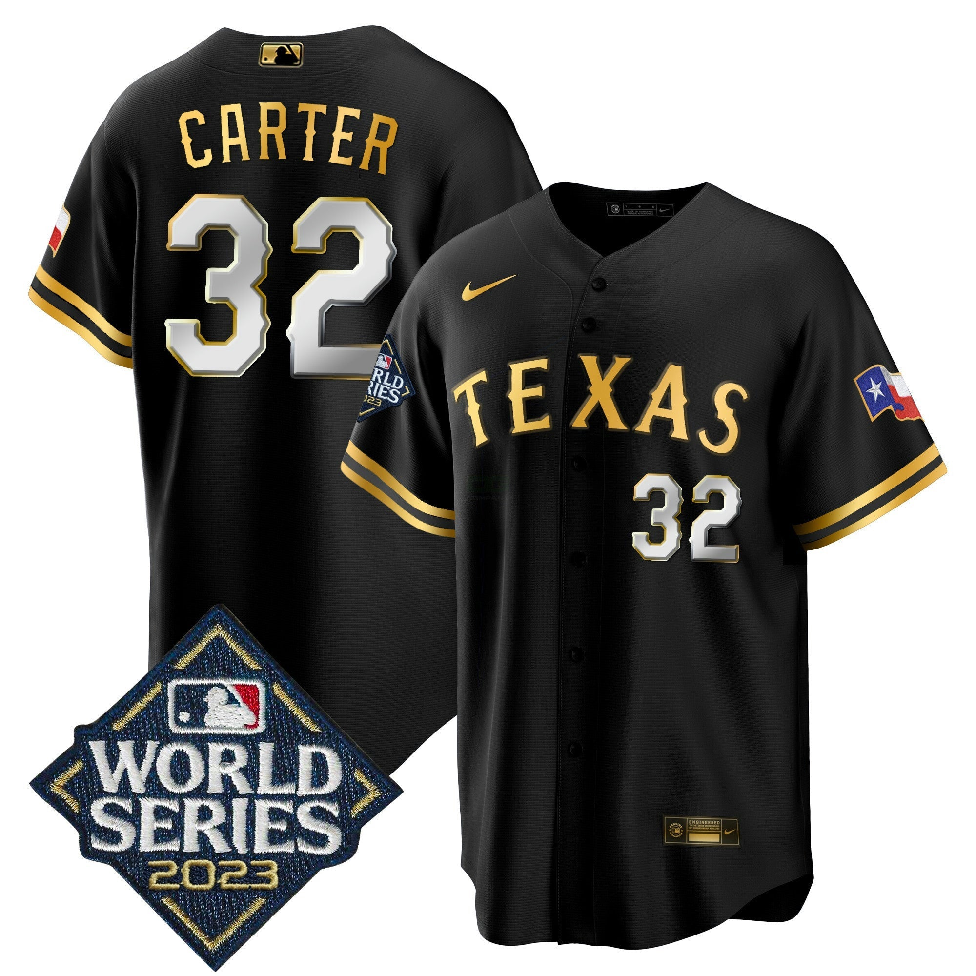 Camisa MLB Men’s Texas 2023 World Series Cool Base Jersey
