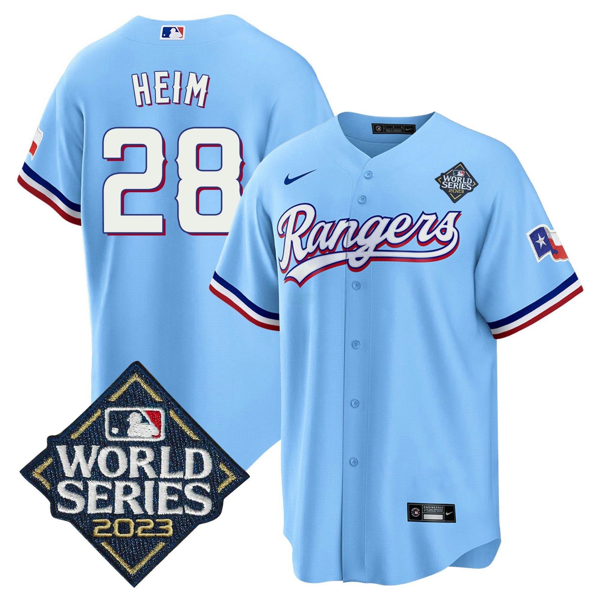 Camisa MLB Men’s Texas 2023 World Series Cool Base Jersey V2
