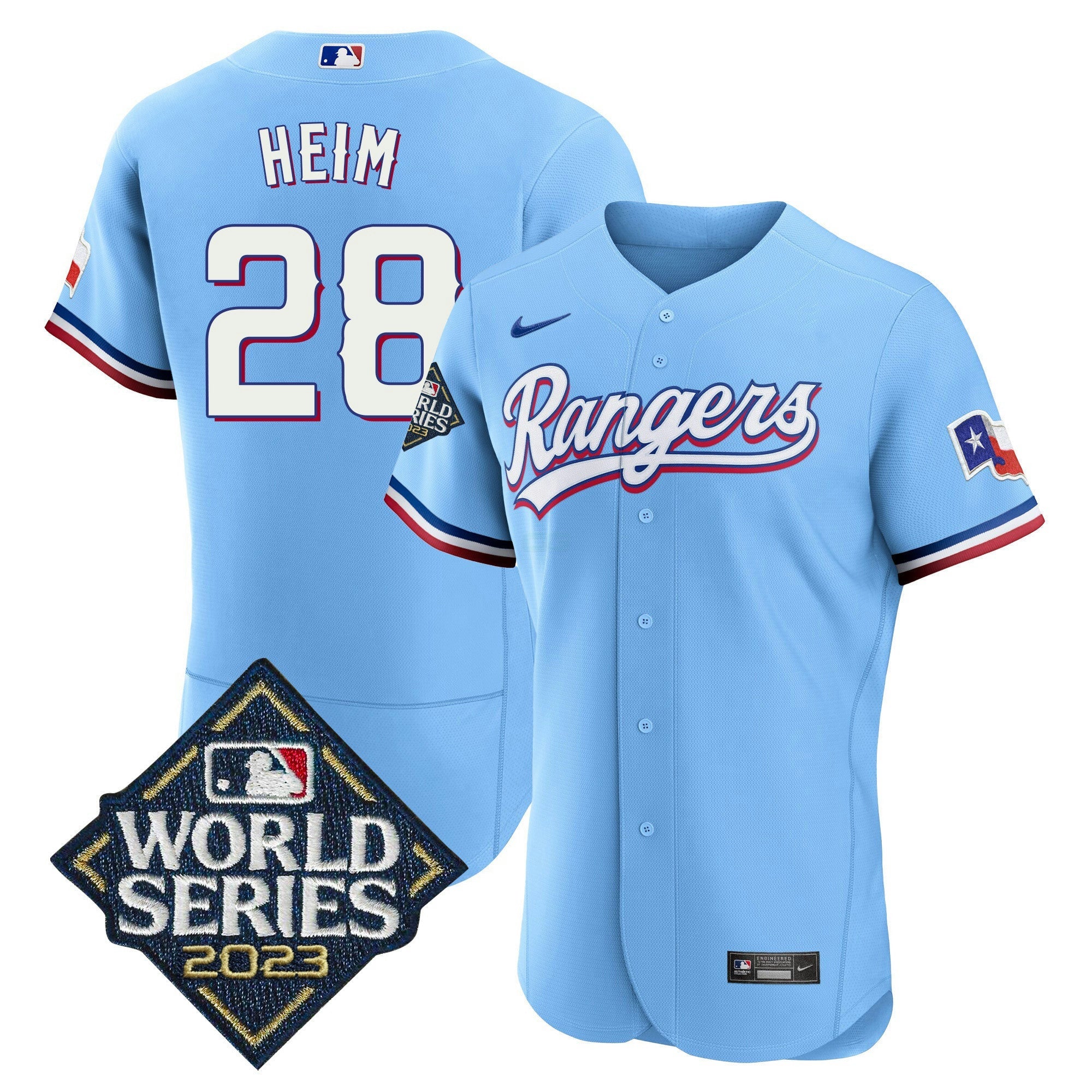 Camisa MLB Men’s Texas 2023 World Series Flex Base Jersey