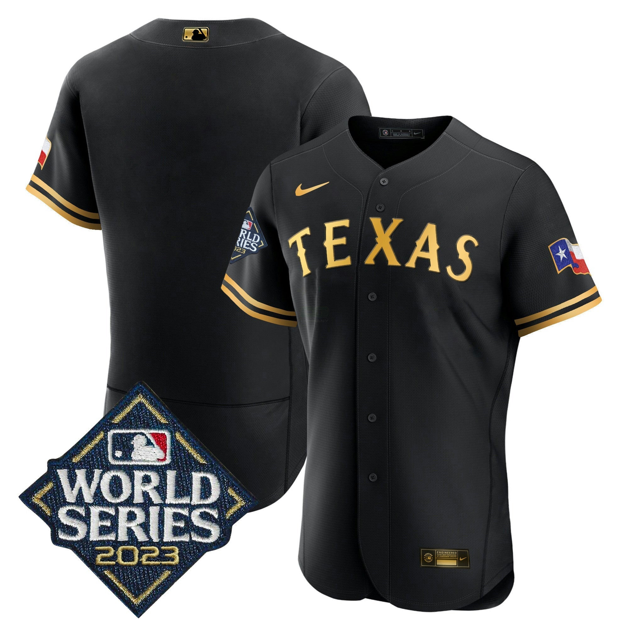 Camisa MLB Men’s Texas 2023 World Series Flex Base Jersey