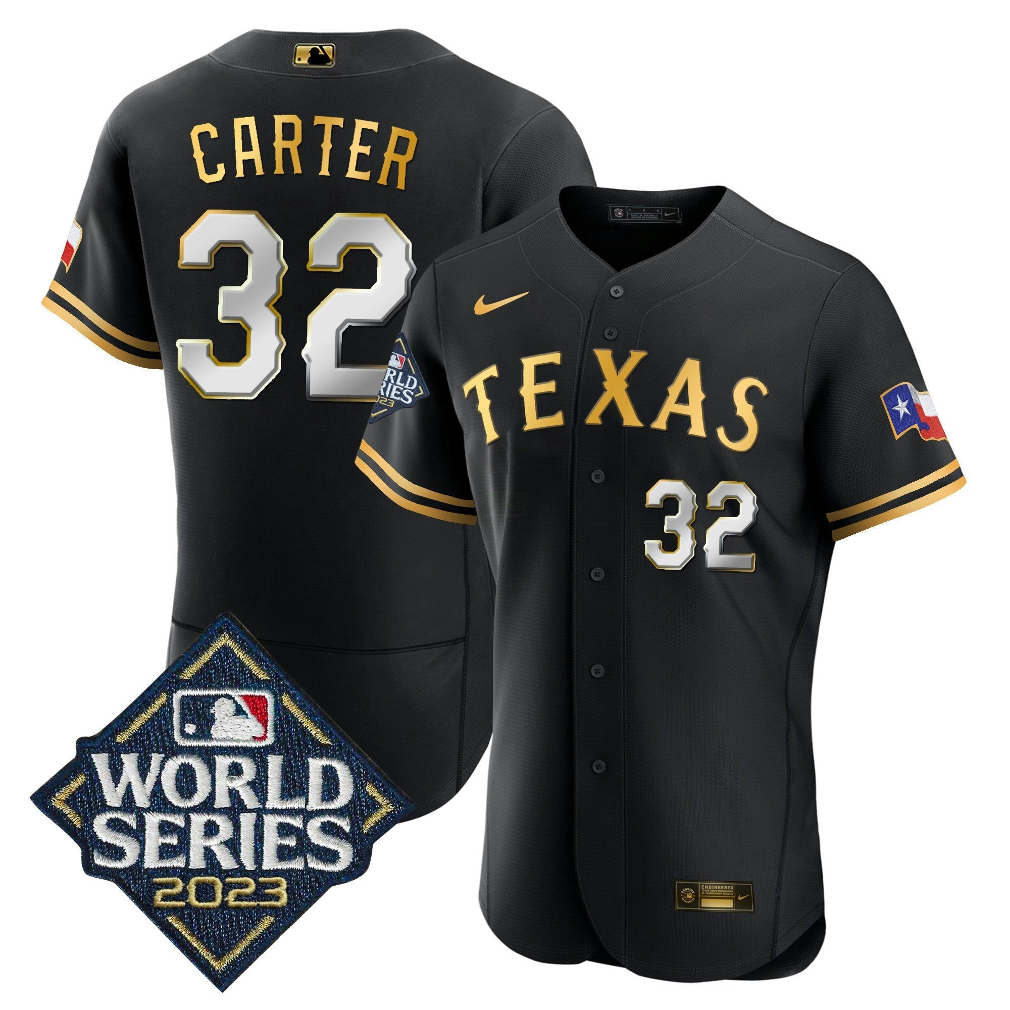 Camisa MLB Men’s Texas 2023 World Series Flex Base Jersey V1