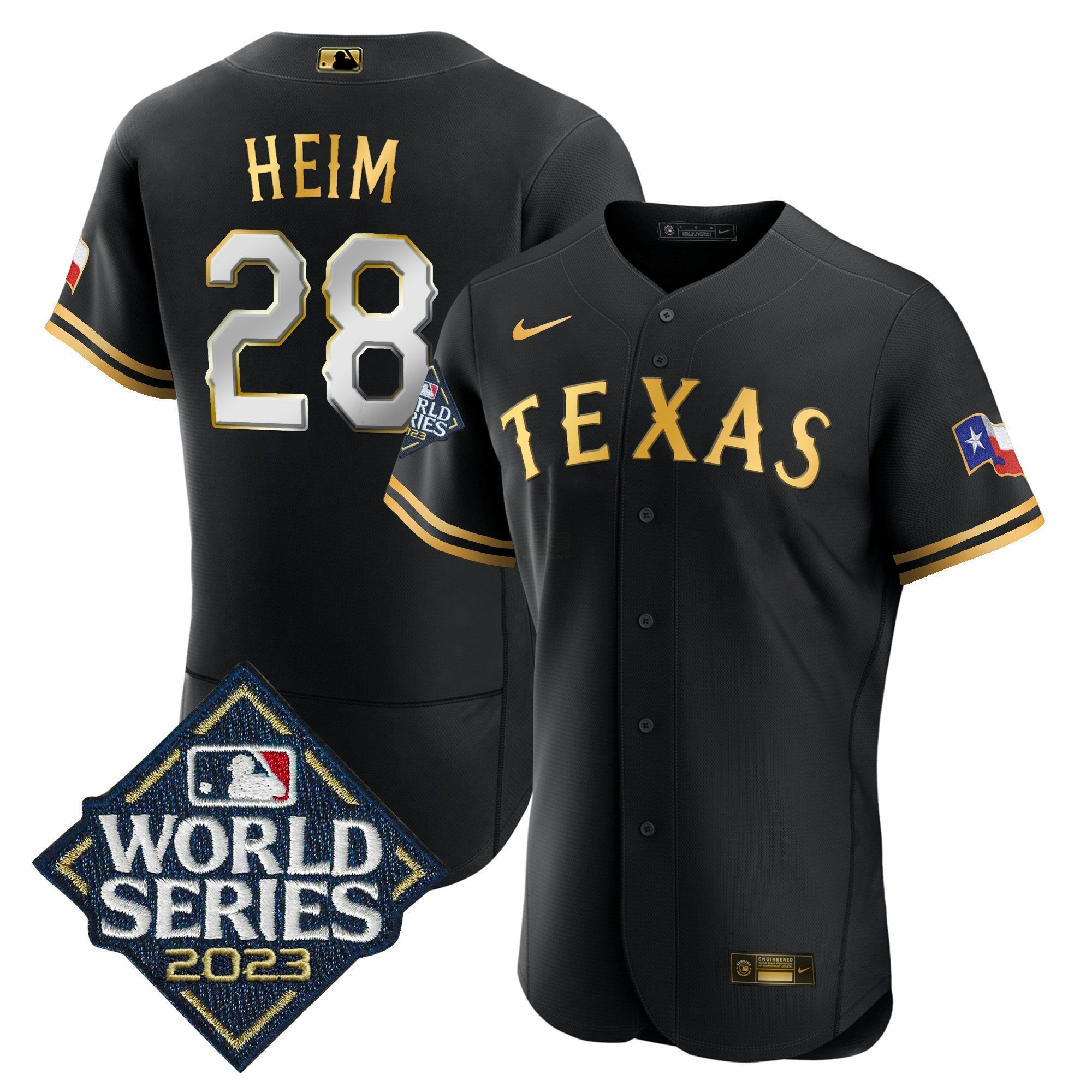 Camisa MLB Men’s Texas 2023 World Series Flex Base Jersey V1