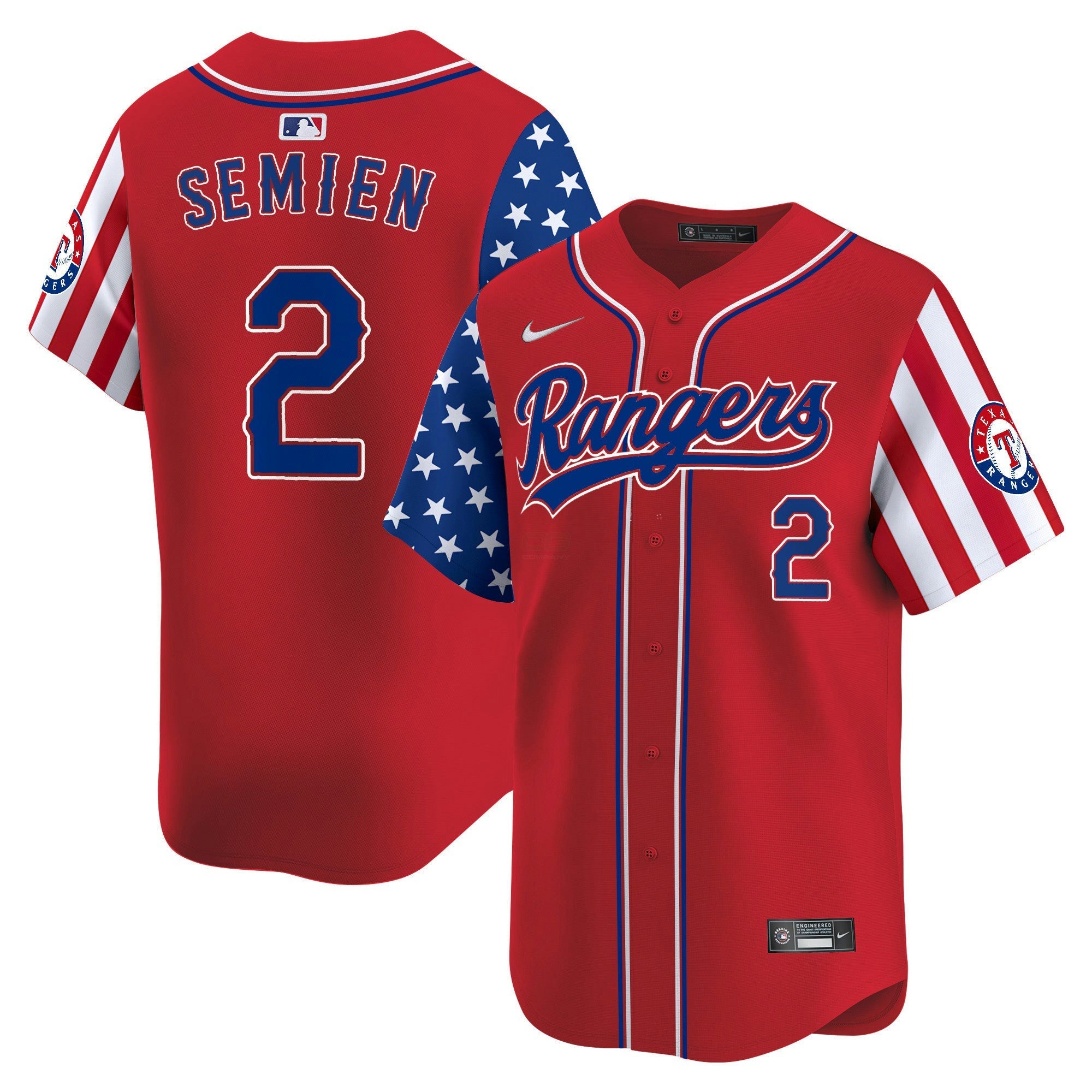 Camisa MLB Men’s Texas 2024 Independence Day Vapor Premier Limited Jersey