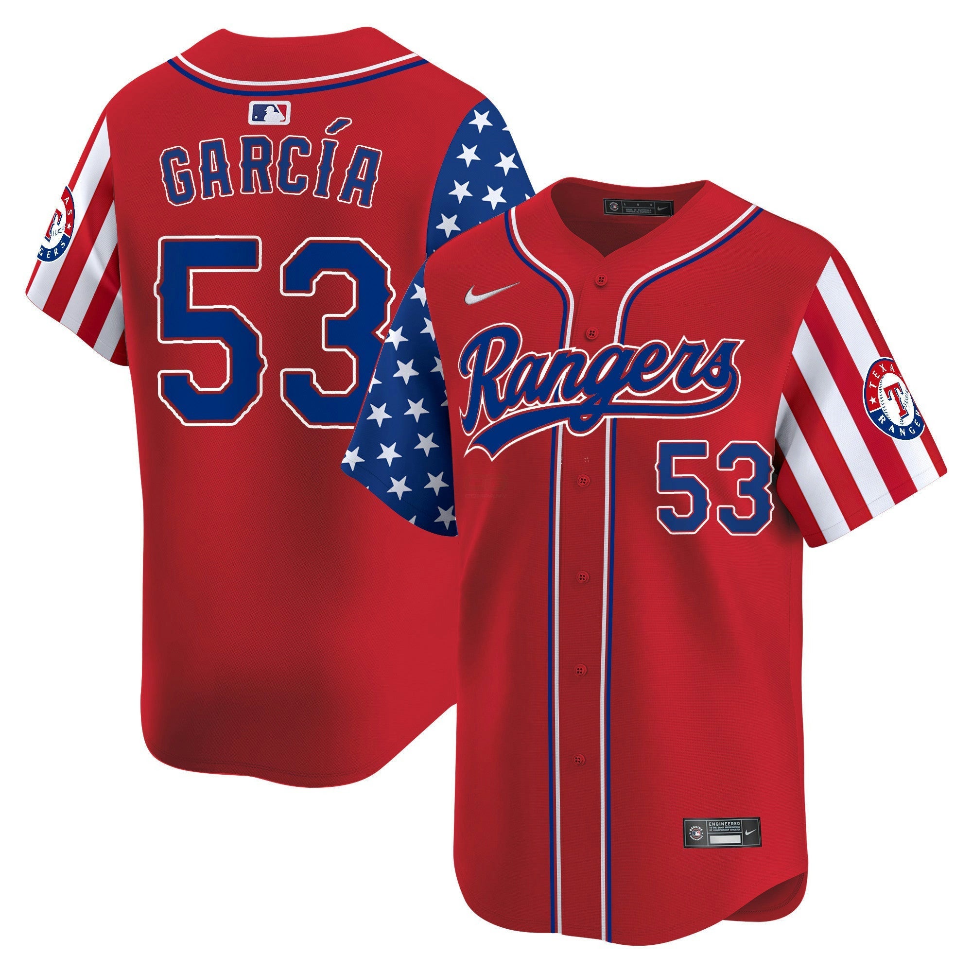 Camisa MLB Men’s Texas 2024 Independence Day Vapor Premier Limited Jersey