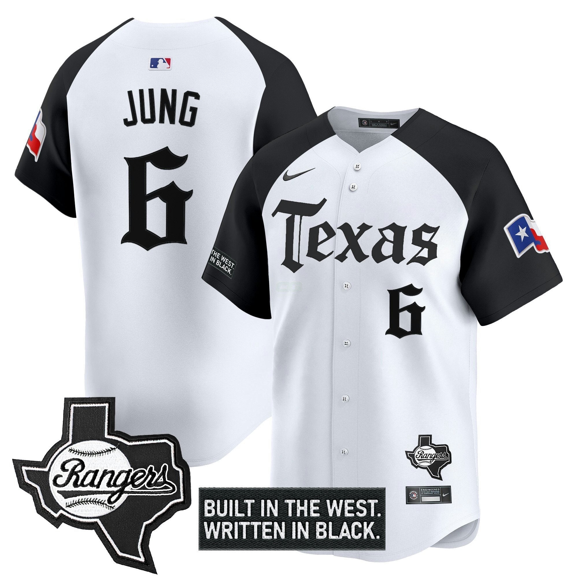 Camisa MLB Men’s Texas ‘Gothic Frontier Edition’ Vapor Premier Limited Jersey