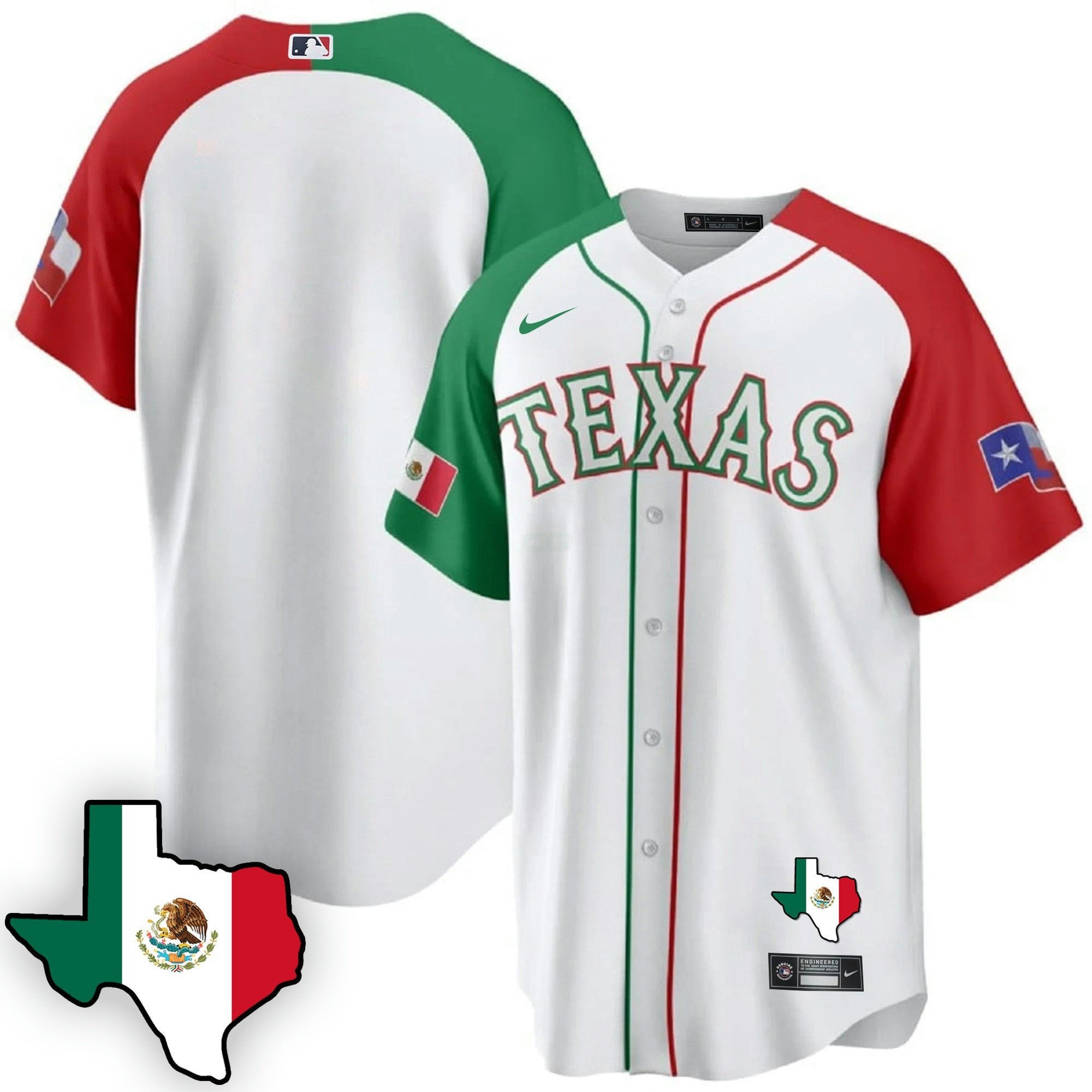 Camisa MLB Men’s Texas Mexican Cool Base Jersey V3