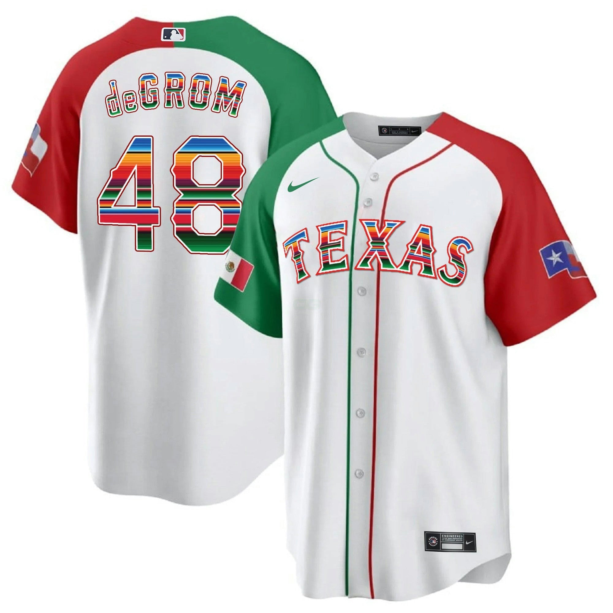 Camisa MLB Men’s Texas Mexican Heritage Night Cool Base Jersey – Away
