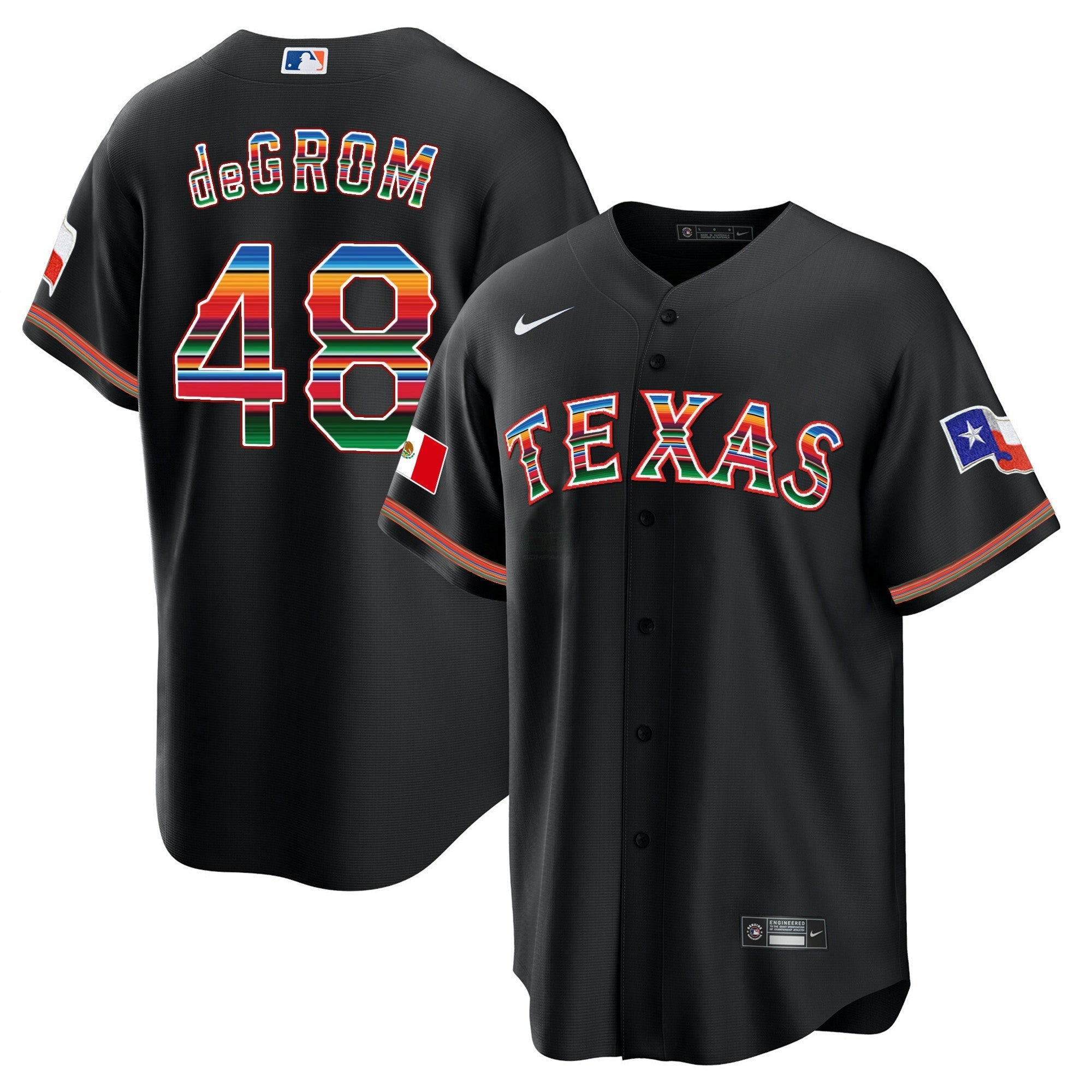 Camisa MLB Men’s Texas Mexican Heritage Night Cool Base Jersey – Away