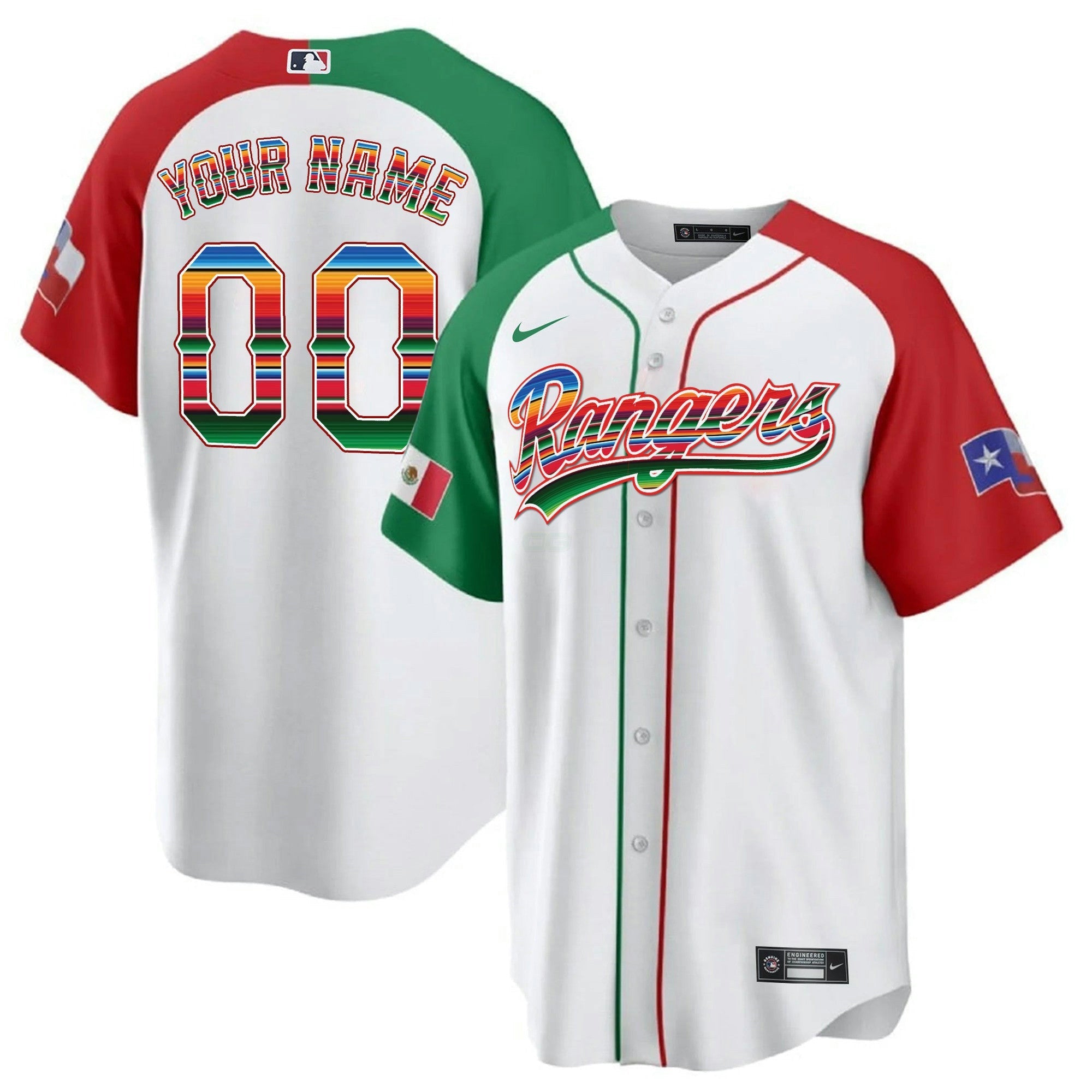 Camisa MLB Men’s Texas Mexican Heritage Night Cool Base Jersey