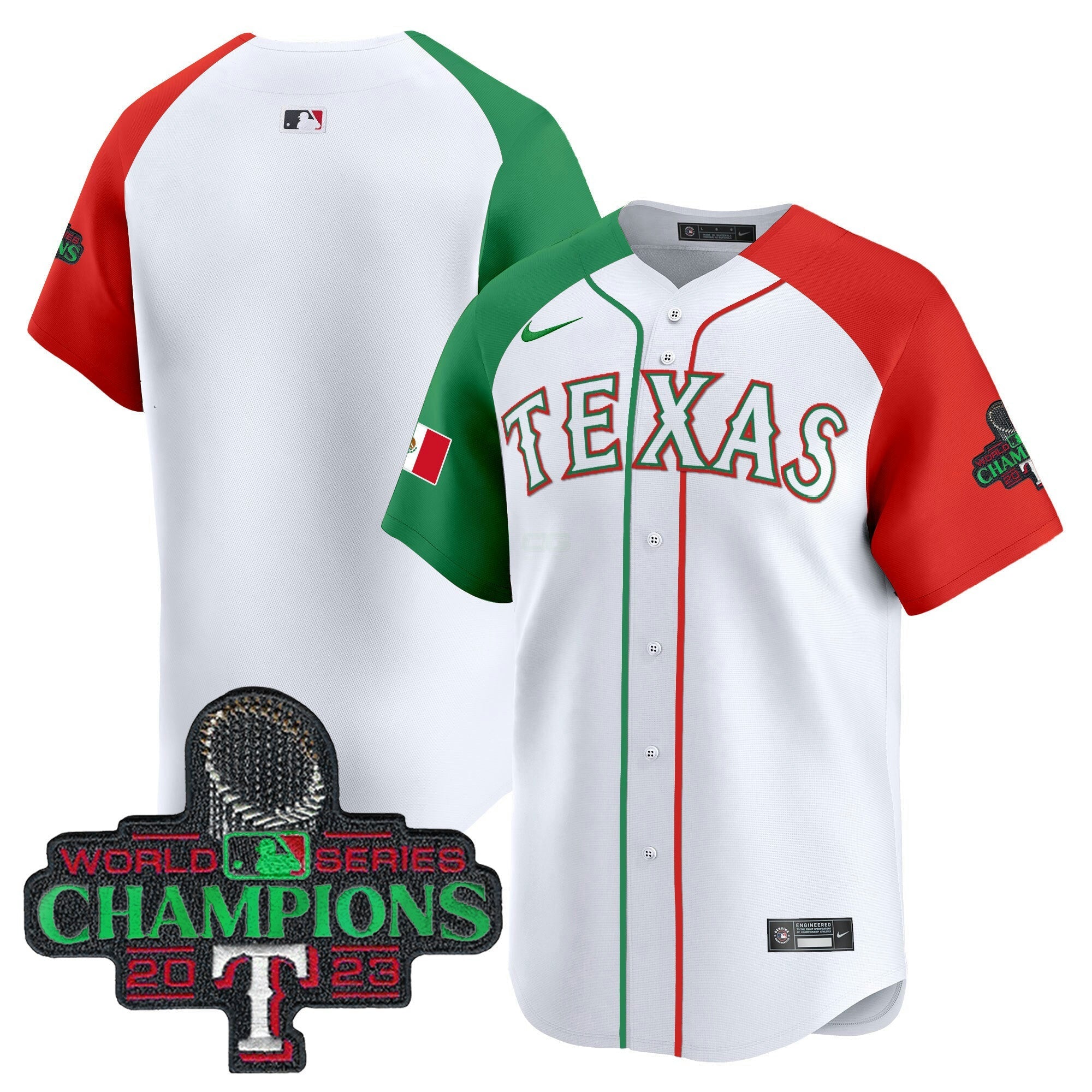 Camisa MLB Men’s Texas Mexico Champions Patch Vapor Premier Limited Jersey