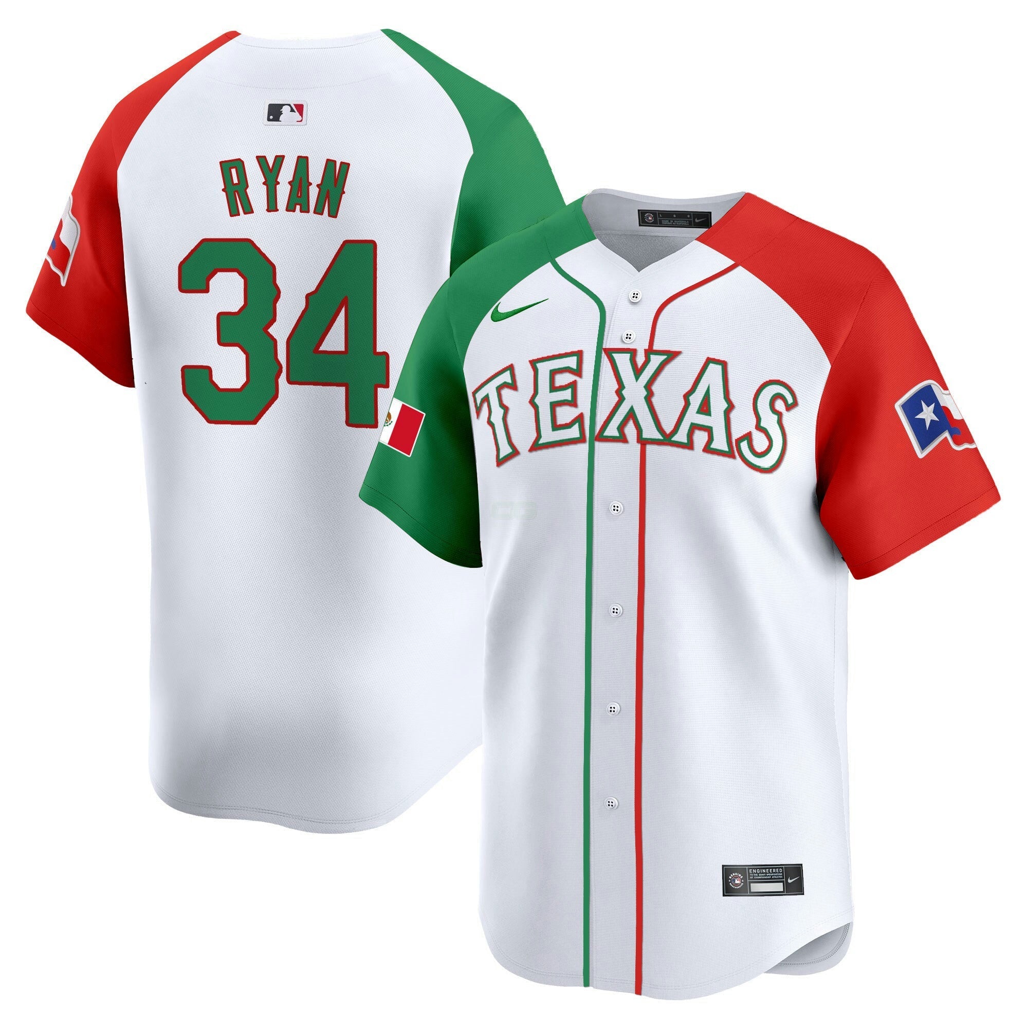 Camisa MLB Men’s Texas Mexico Vapor Premier Limited Jersey