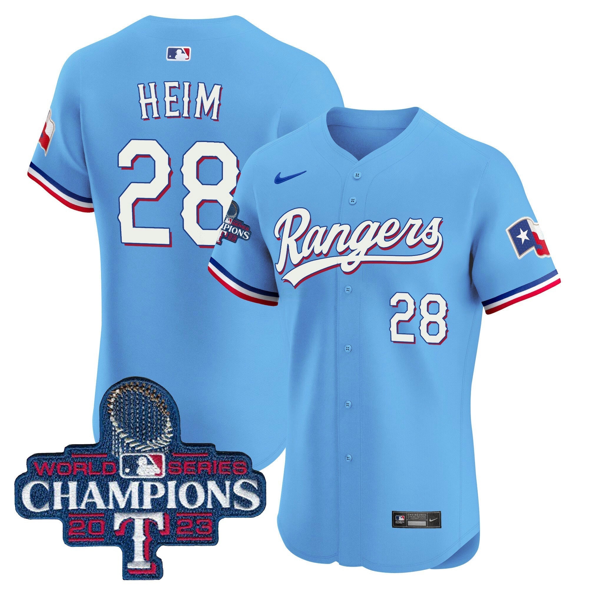 Camisa MLB Men’s Texas World Series Champions Vapor Premier Elite Jersey